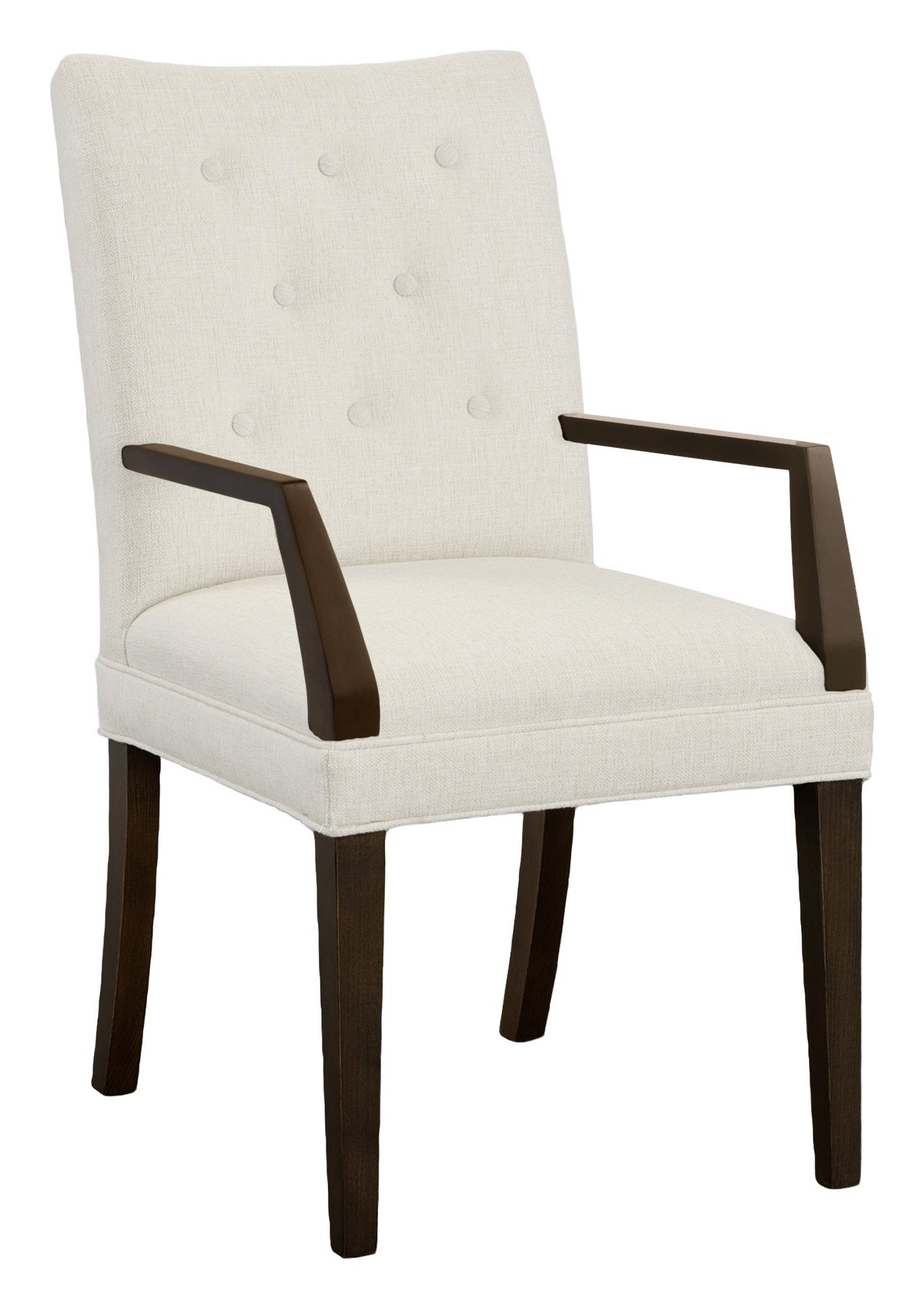 Concave Short Back Leather Arm Chair (L-1202-04-T) - Fairfield Chair
