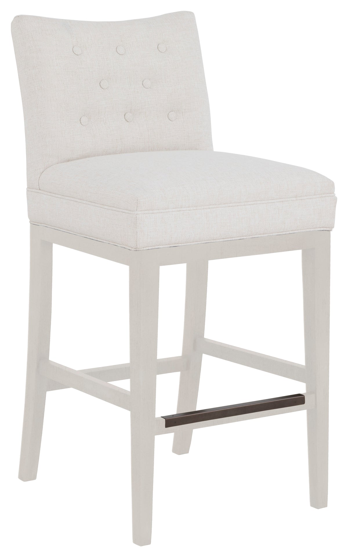 Concave Short Back Leather Bar Stool (L-1202-07-L) - Fairfield Chair