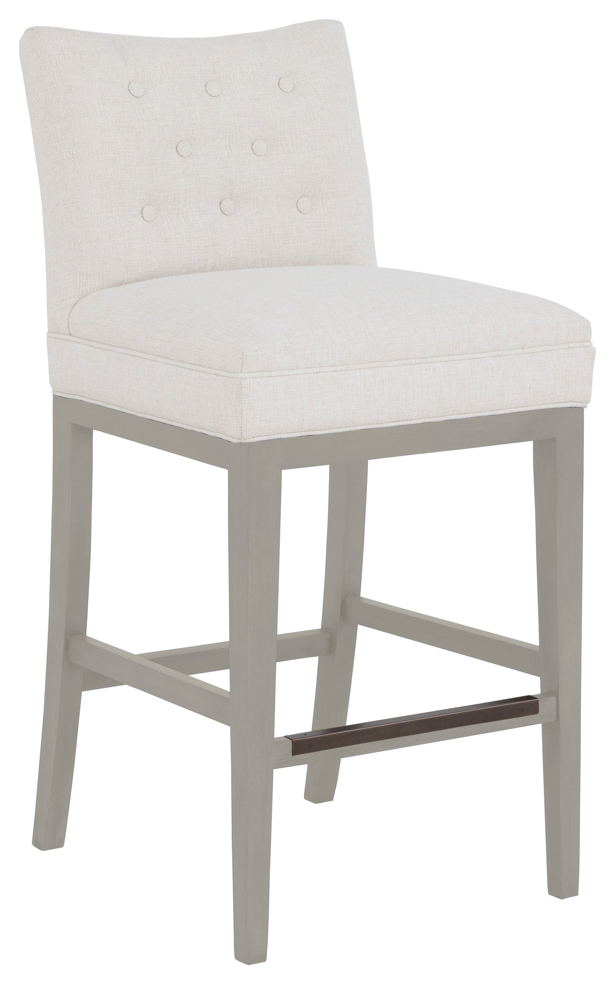 Concave Short Back Leather Bar Stool (L-1202-07-S) - Fairfield Chair