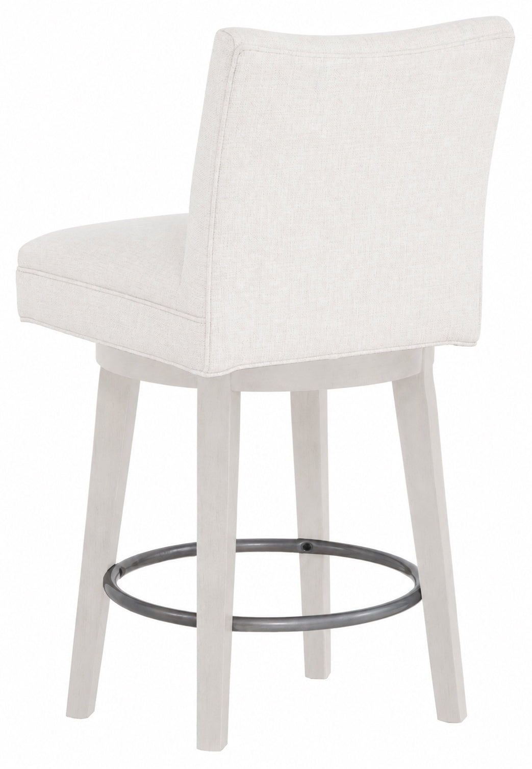 Concave Short Back Leather Swivel Counter Stool (L-1202-C8-L) - Fairfield Chair