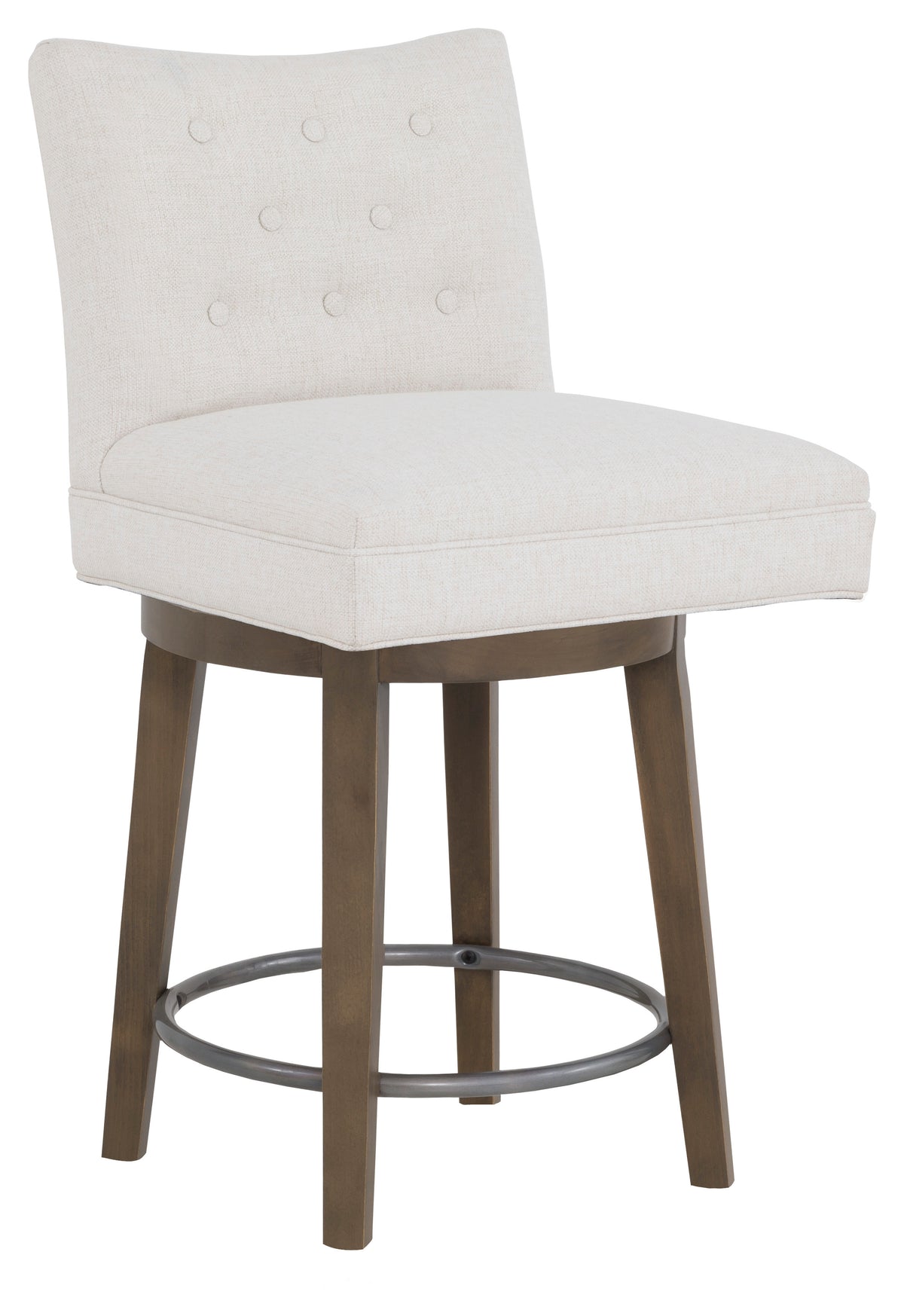 Concave Short Back Leather Swivel Counter Stool (L-1202-C8) - Fairfield Chair