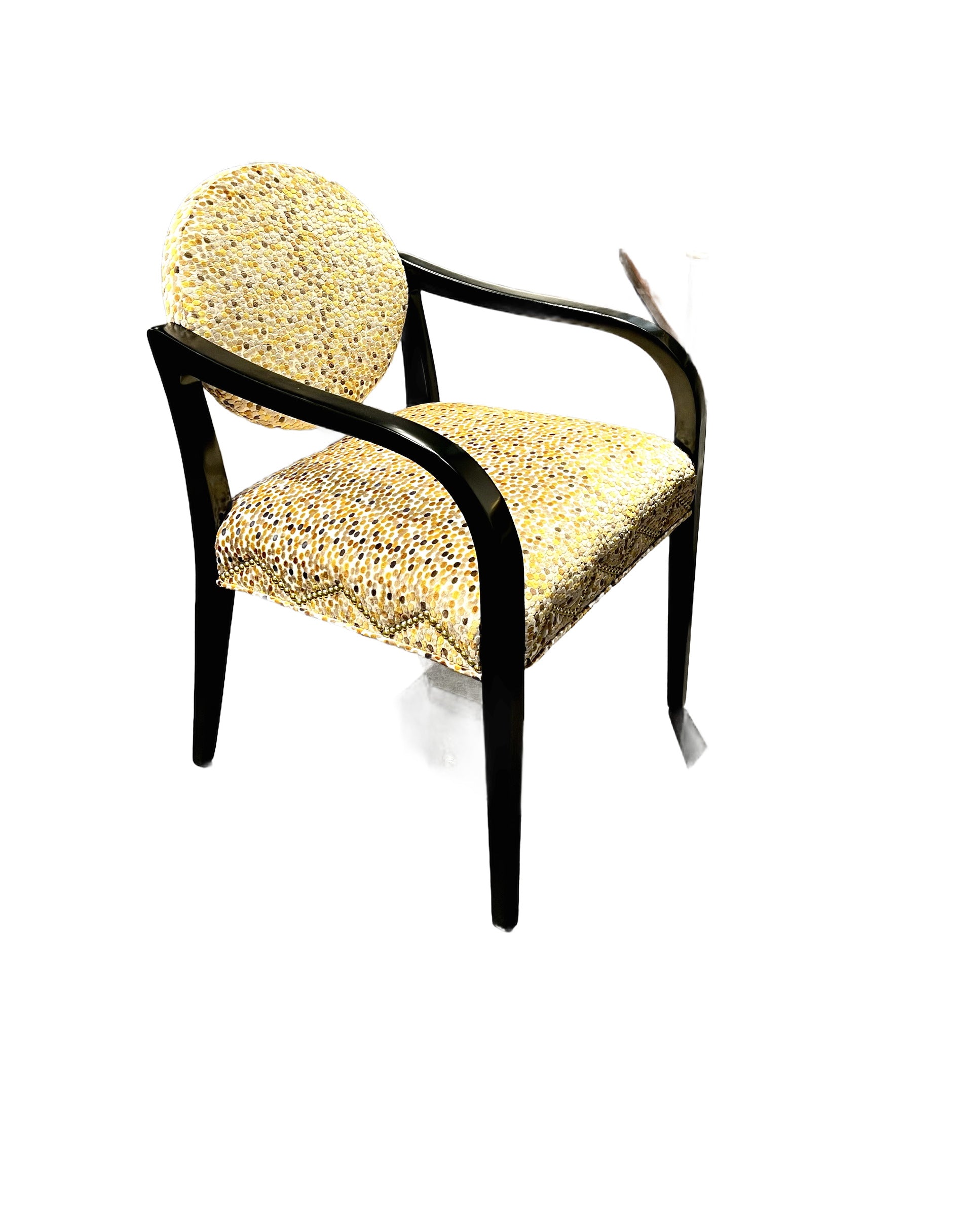 Nicole Arm Dining Chair in HC461-28 VELVET