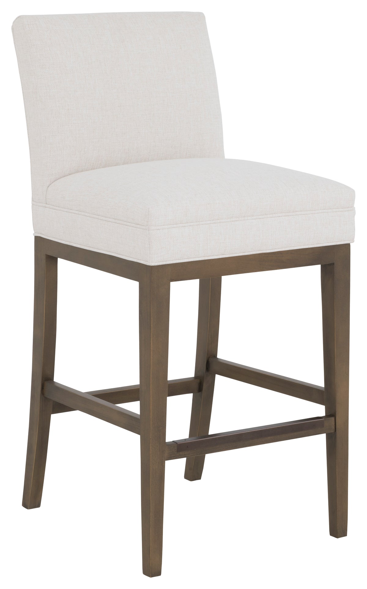 Straight Short Back Leather Bar Stool (L-1210-07-S) - Fairfield Chair