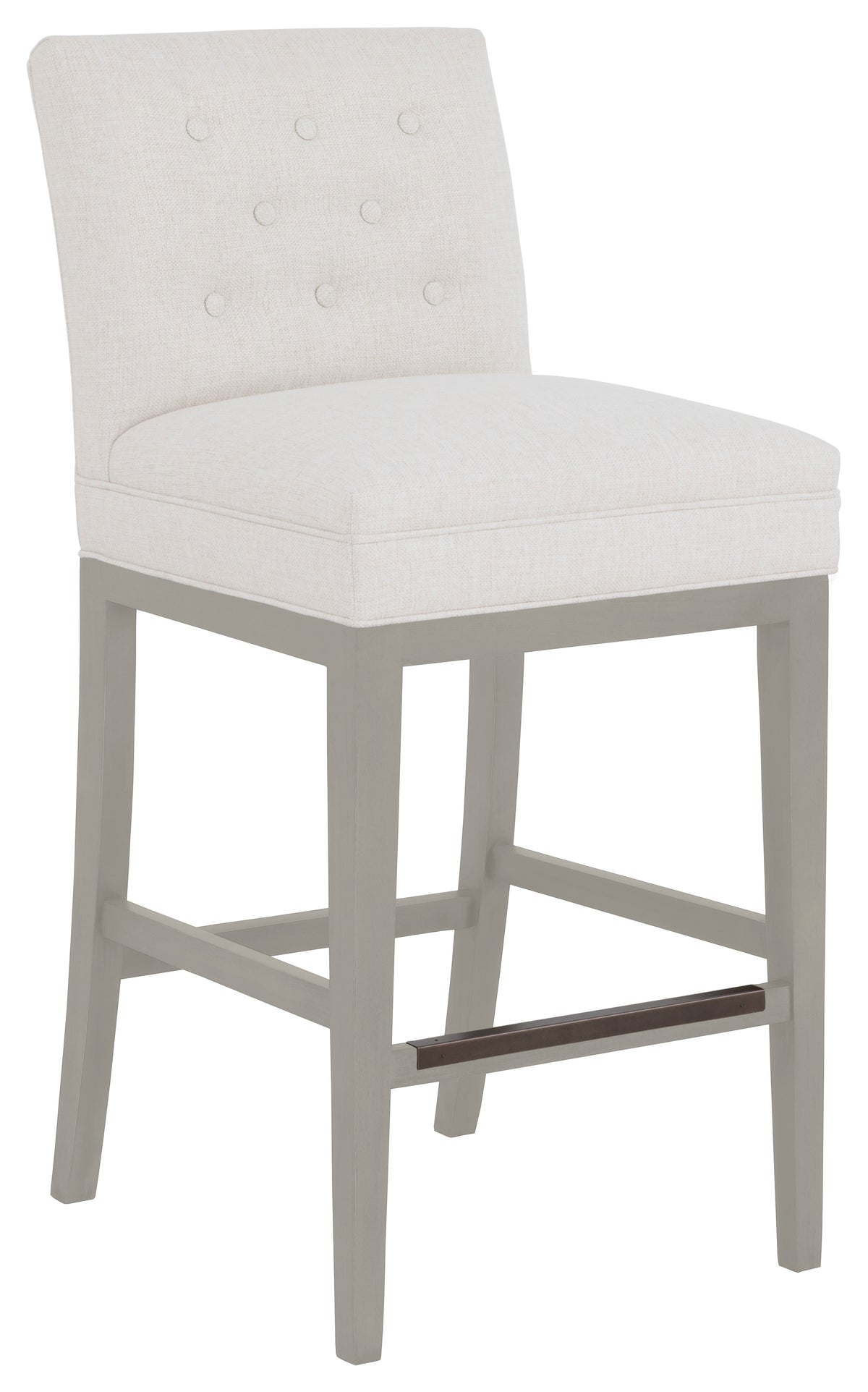 Straight Short Back Leather Bar Stool (L-1212-07-S) - Fairfield Chair