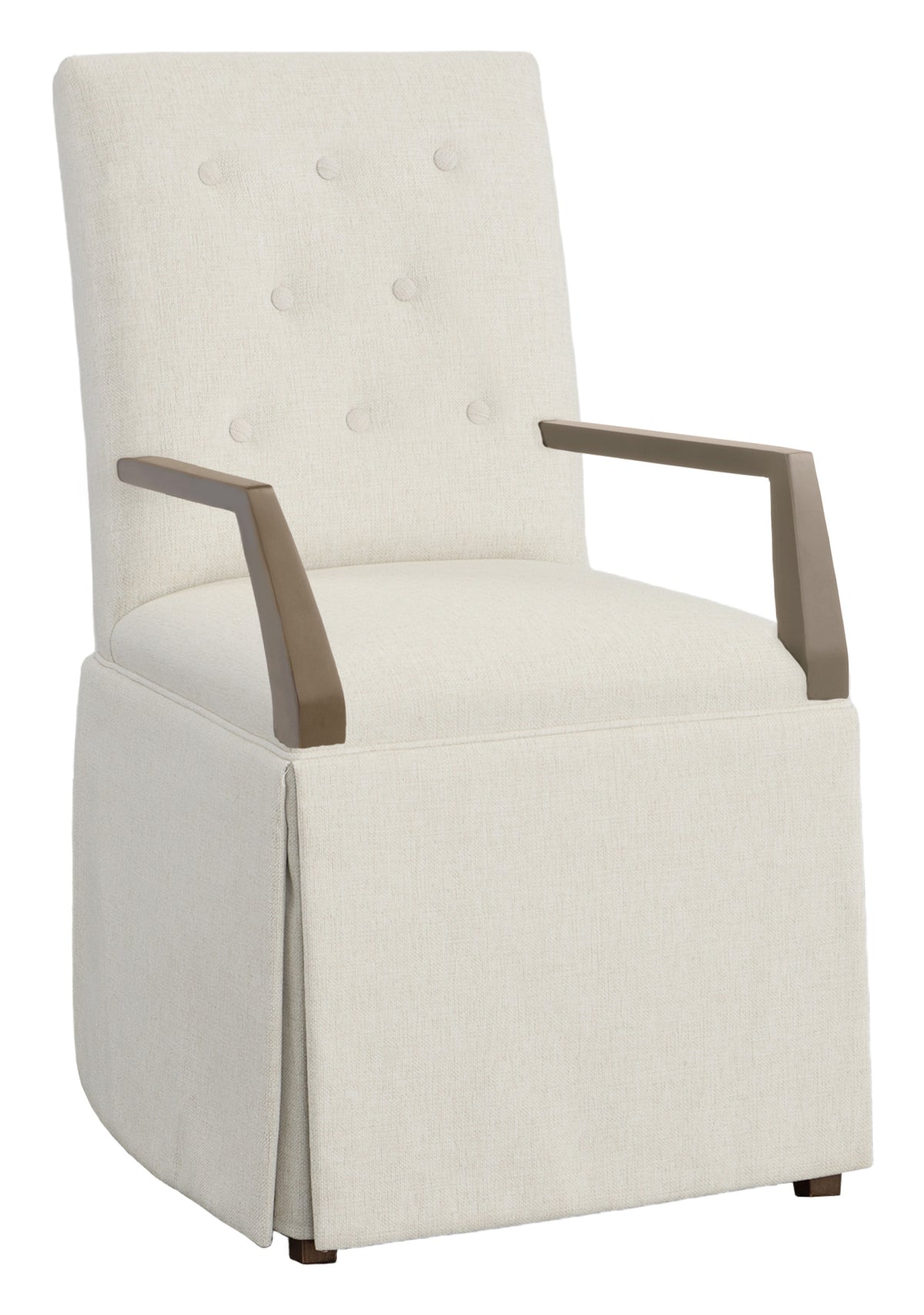 Straight Short Button Back Skirted Arm Chair (1213-04-S) - Fairfield Chair