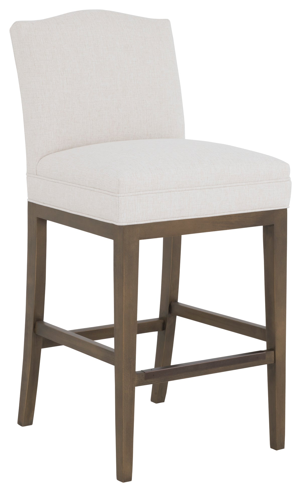 Camel Short Back Leather Bar Stool (L-1220-07) - Fairfield Chair