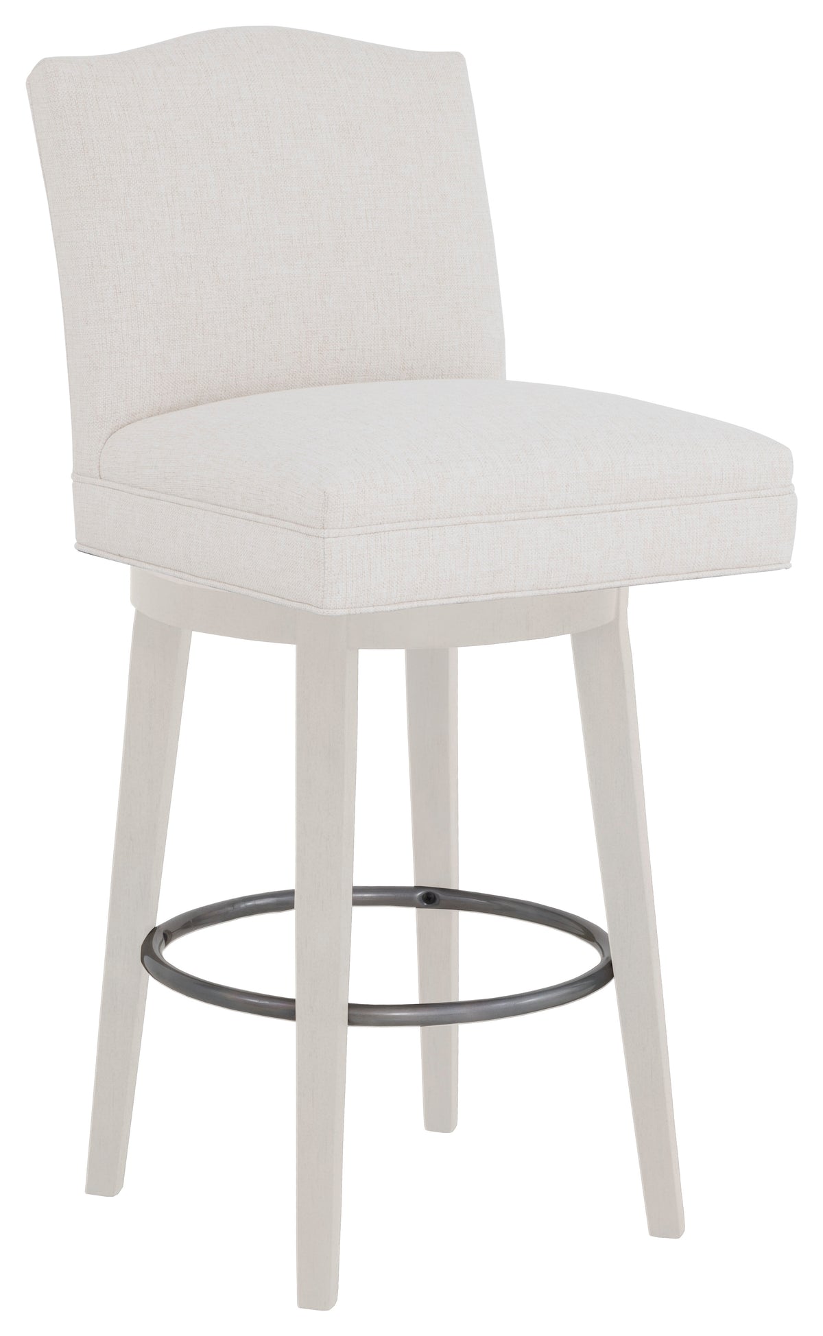 Camel Short Back Leather Swivel Bar Stool (L-1220-08-L) - Fairfield Chair