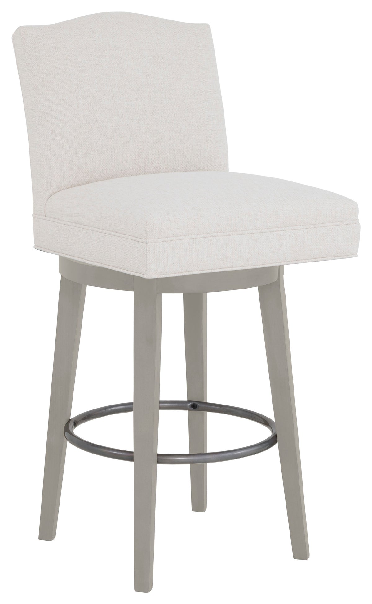 Camel Short Back Leather Swivel Bar Stool (L-1220-08-S) - Fairfield Chair