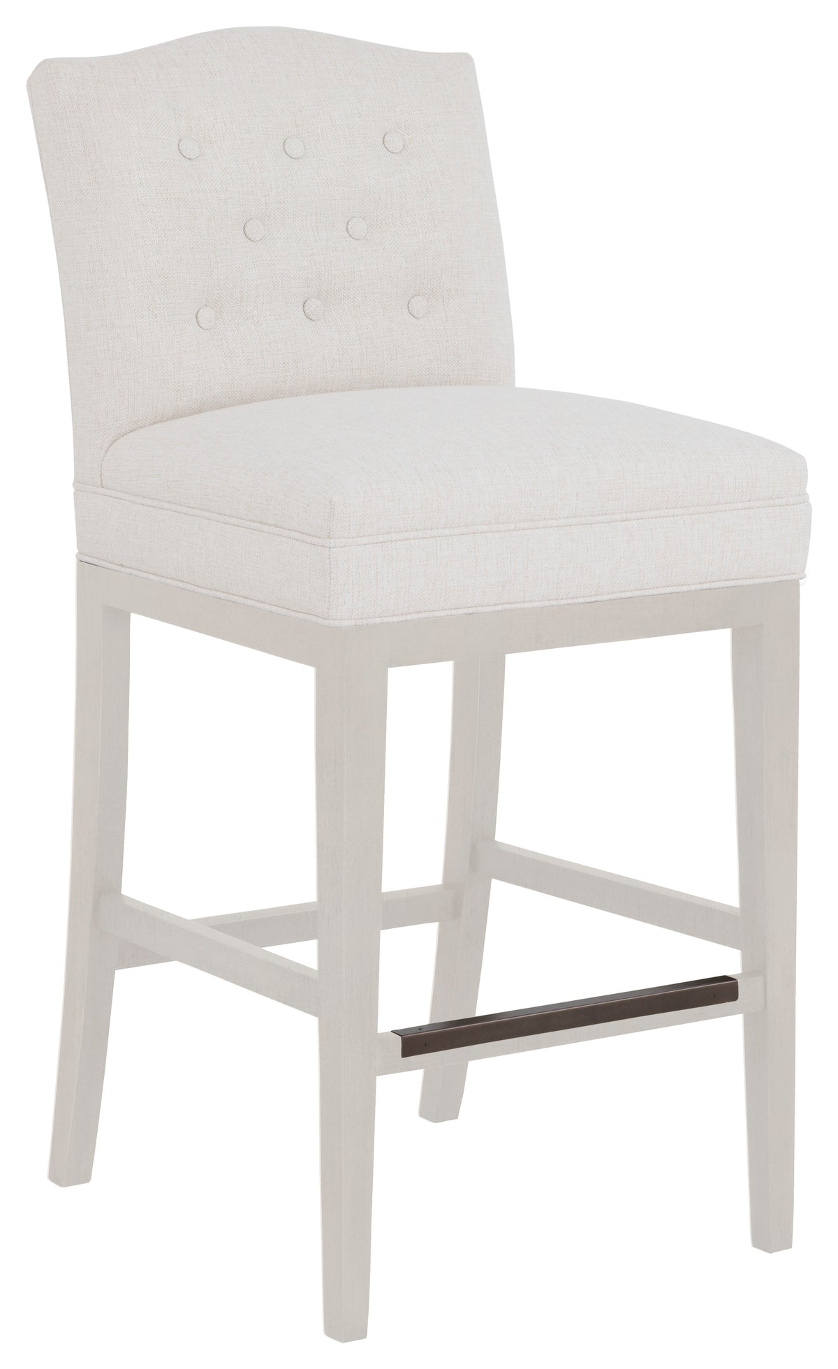 Camel Short Back Leather Bar Stool (L-1222-07-L) - Fairfield Chair