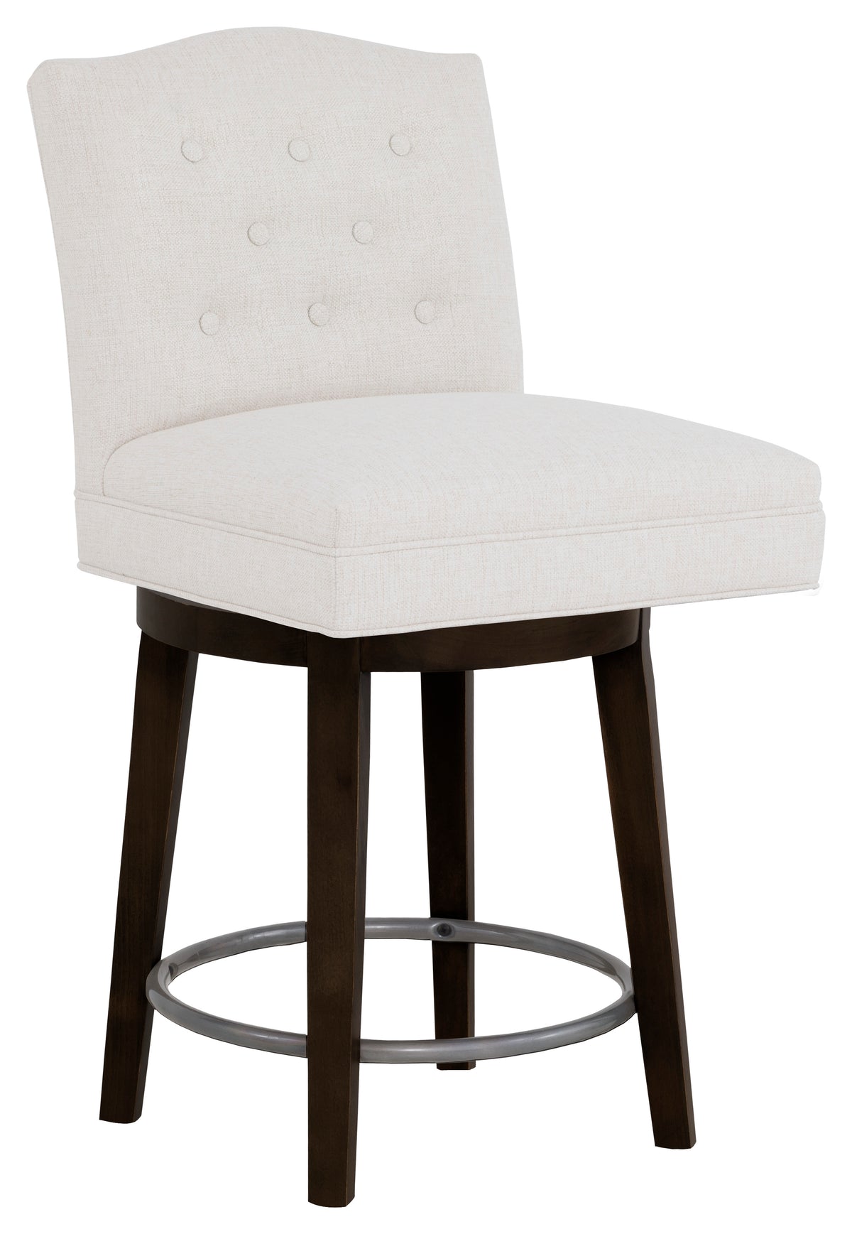 Camel Short Back Leather Swivel Counter Stool (L-1222-C8-T) - Fairfield Chair