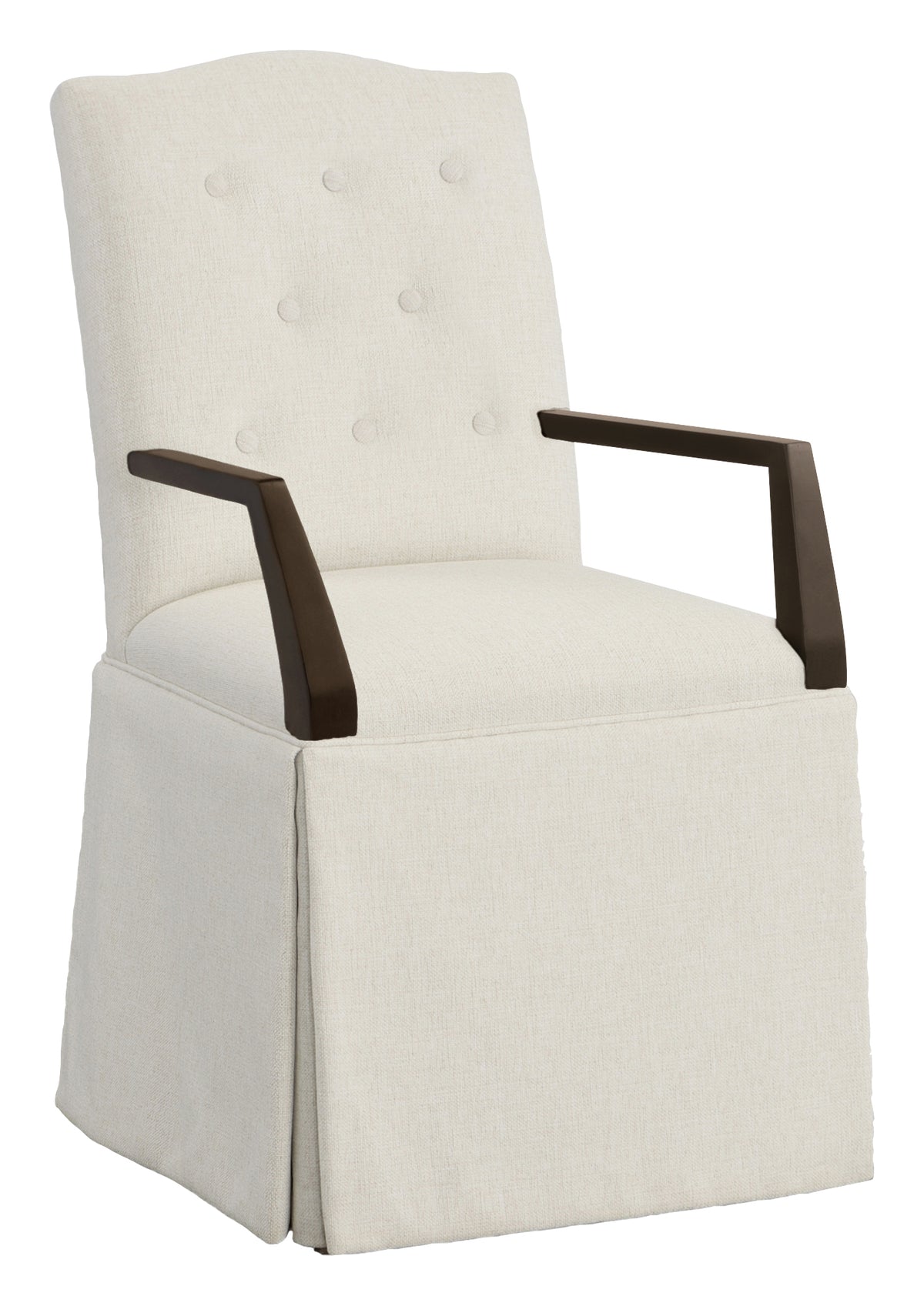 Camel Button Back Skirted Arm Chair (1223-04-T) - Fairfield Chair