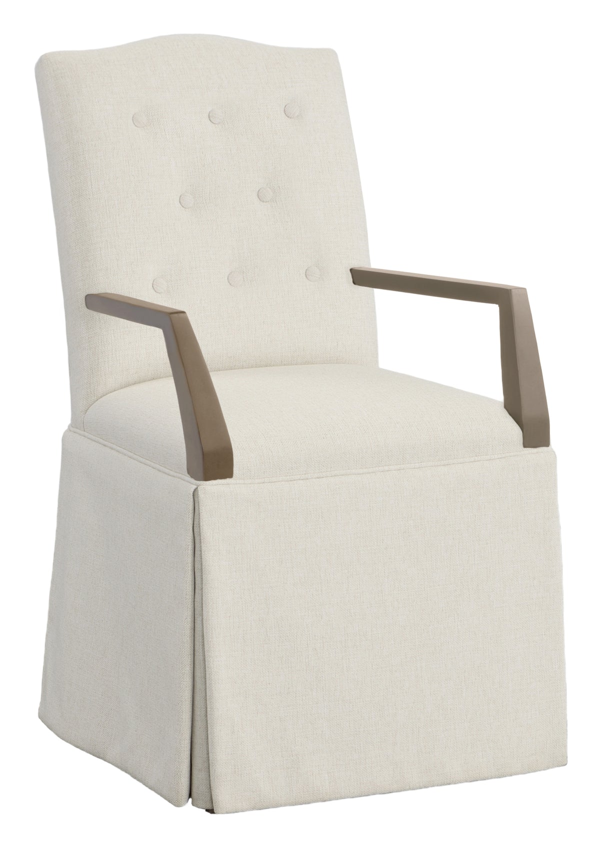 Camel Button Back Skirted Arm Chair (1223-04-M) - Fairfield Chair