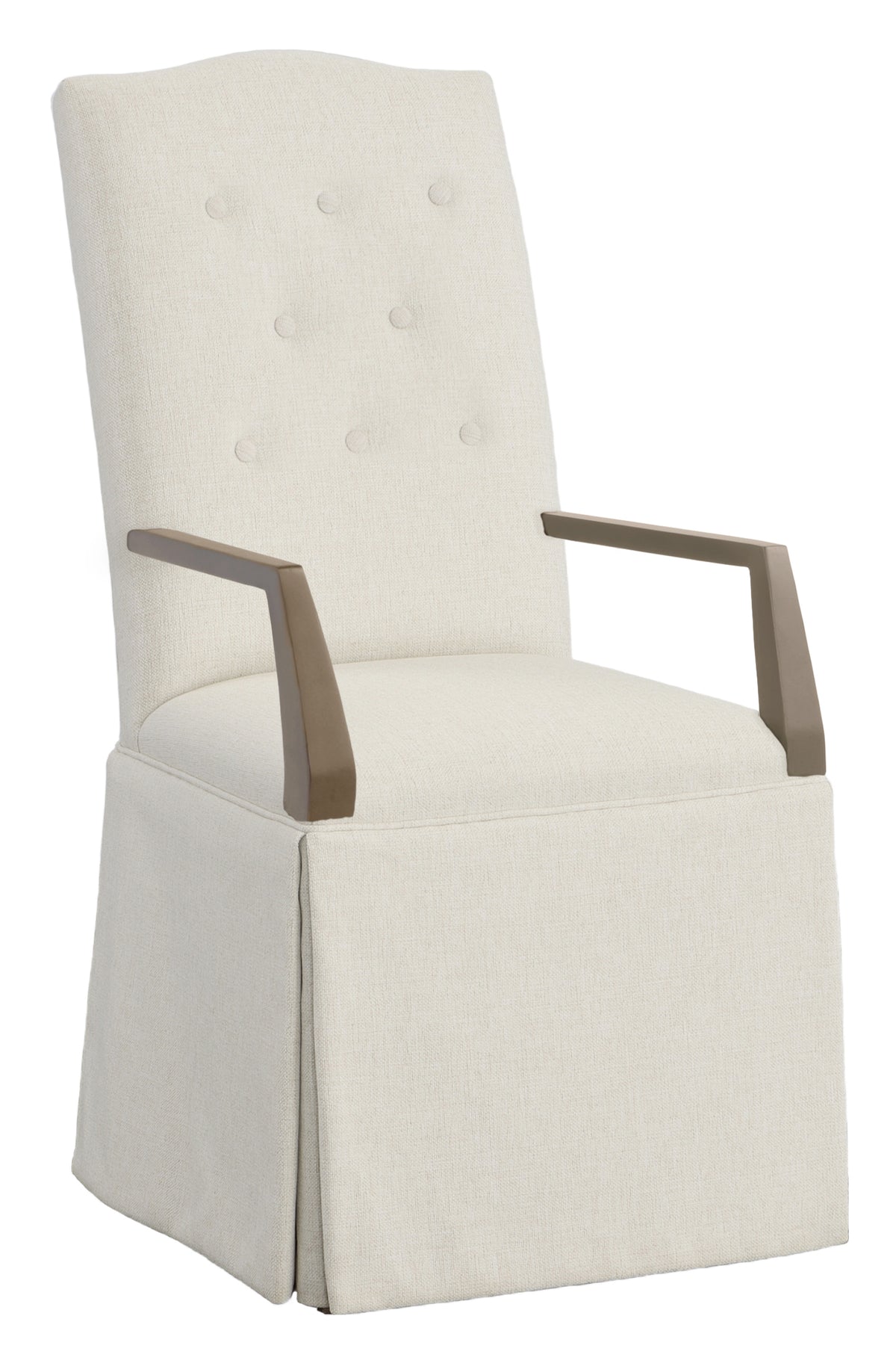 Camel Tall Button Back Skirted Arm Chair (1227-04-M) - Fairfield Chair