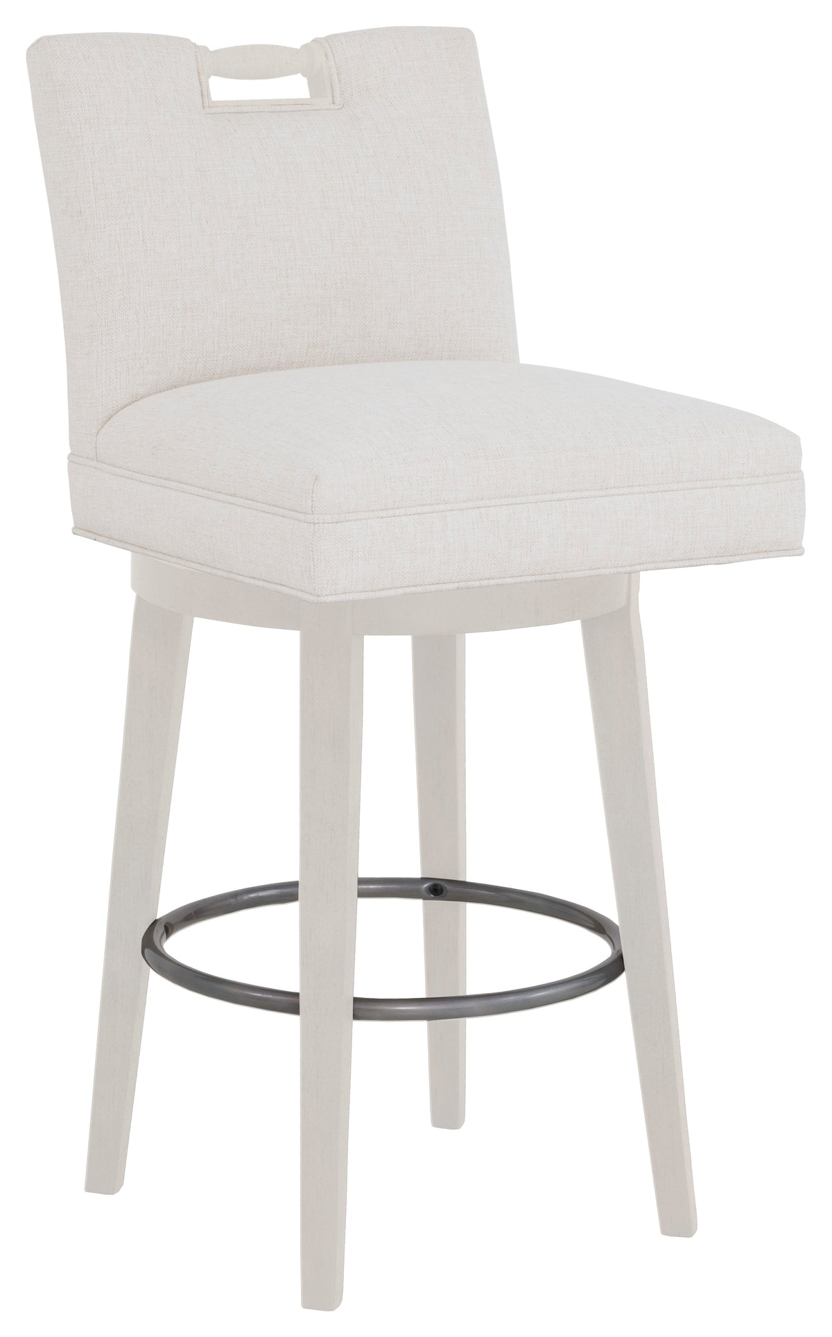 Pull Short Back Leather Swivel Bar Stool (L-1230-08-L) - Fairfield Chair