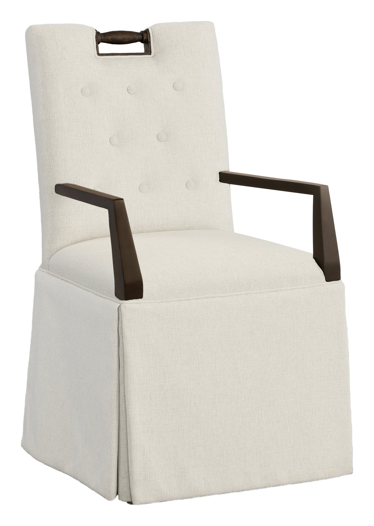 Pull Short Button Back Skirted Arm Chair (1233-04-T) - Fairfield Chair