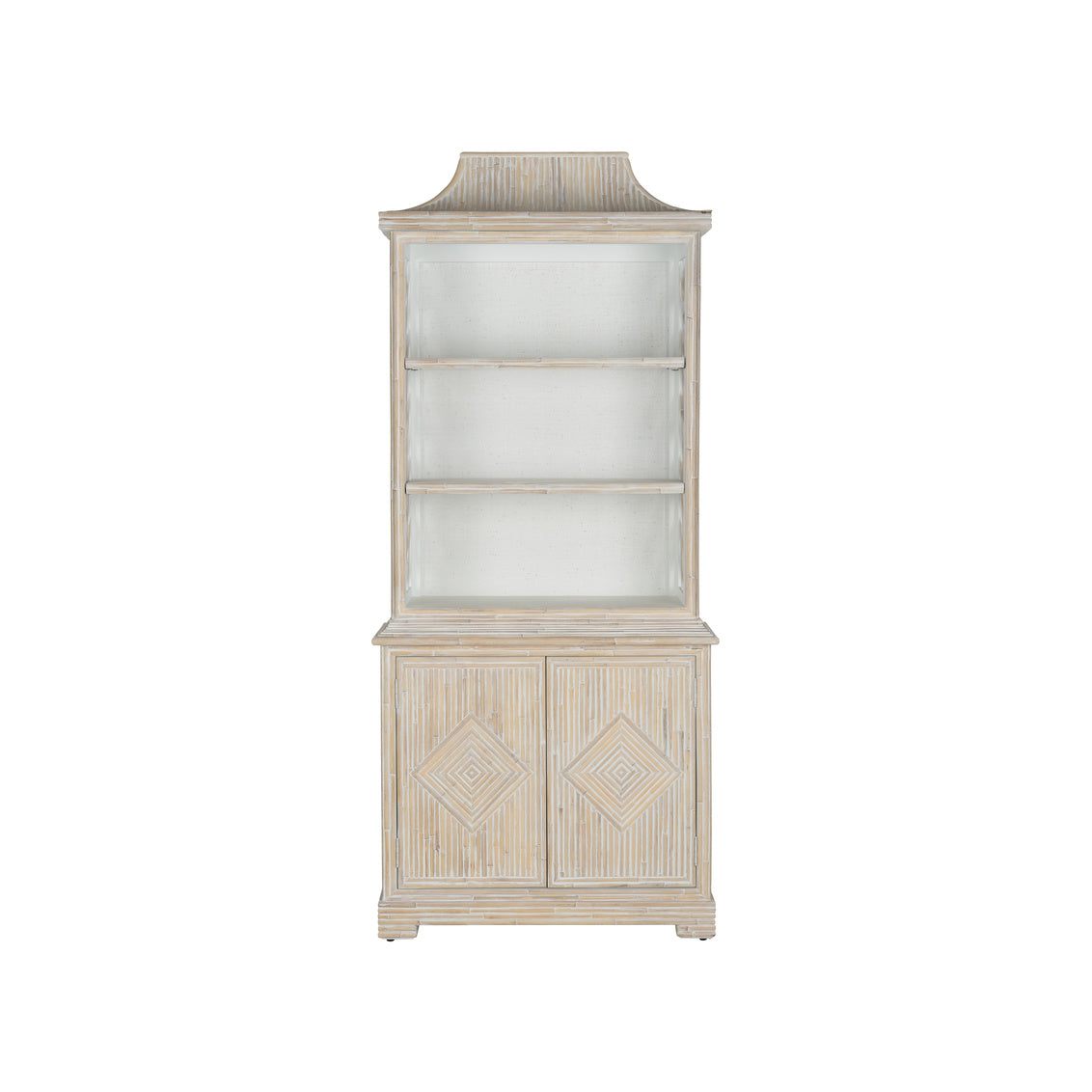 Lyford Cay Bookcase in Whitewashed / Wood - Chelsea House