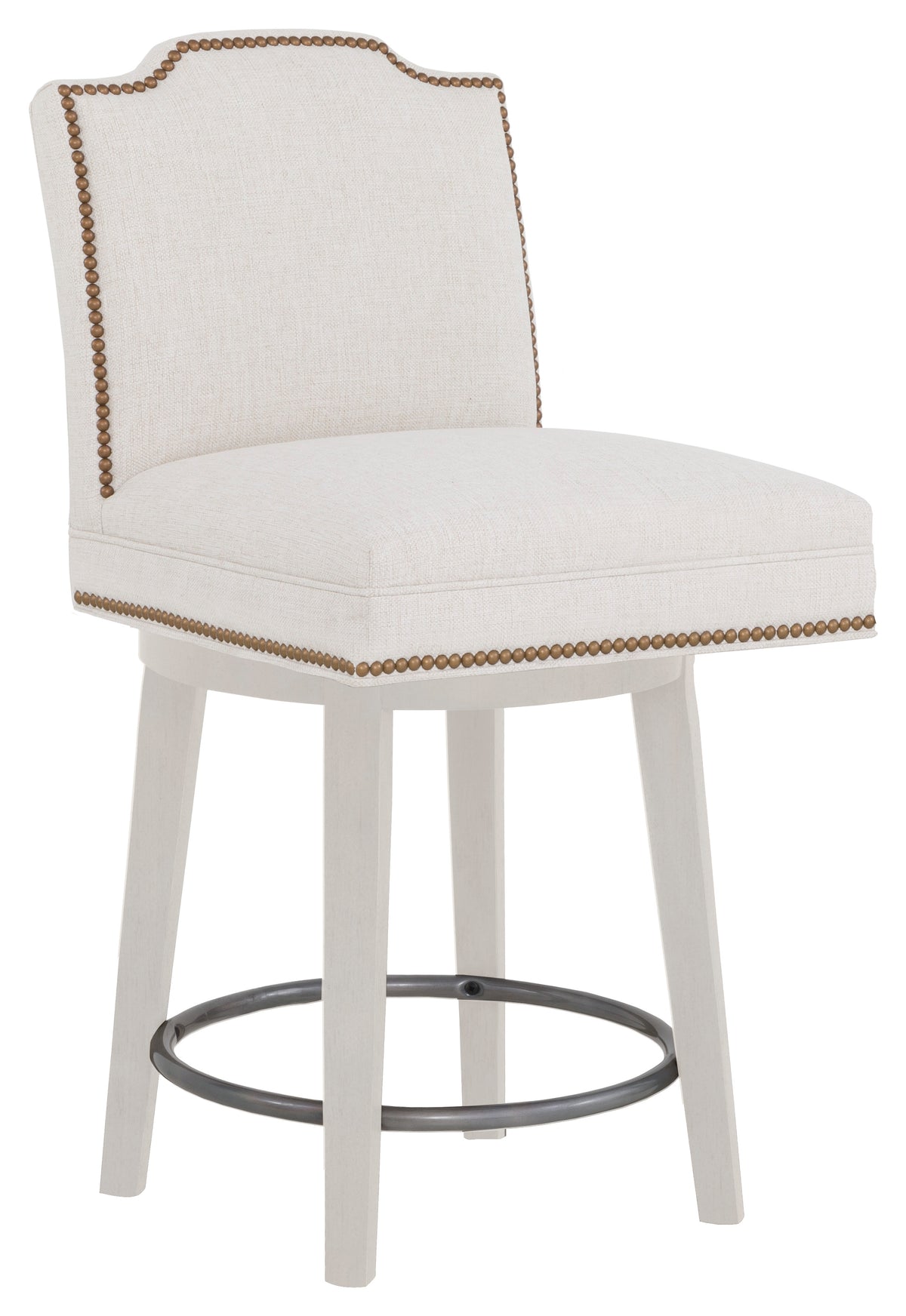 Empire Short Back Leather Swivel Counter Stool (L-1240-C8-L) - Fairfield Chair