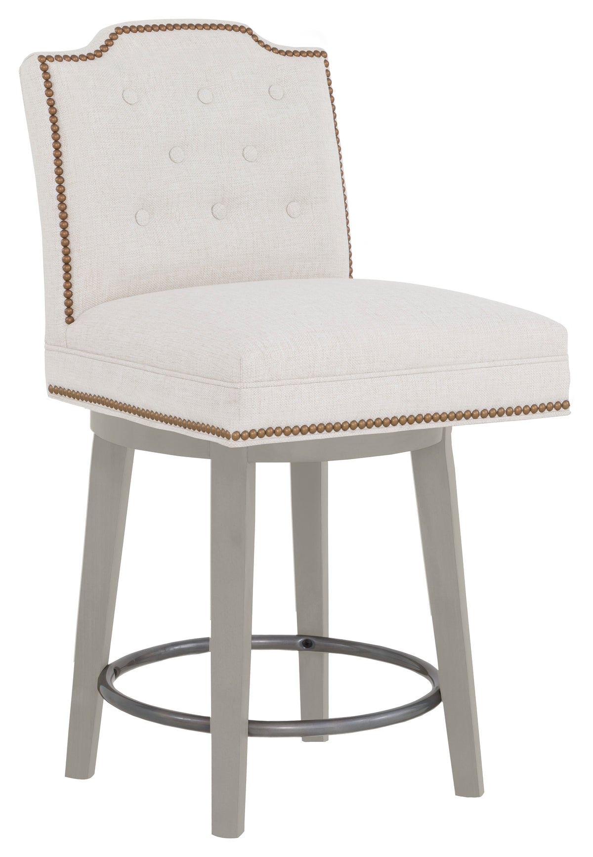 Empire Short Back Leather Swivel Counter Stool (L-1242-C8-S) - Fairfield Chair