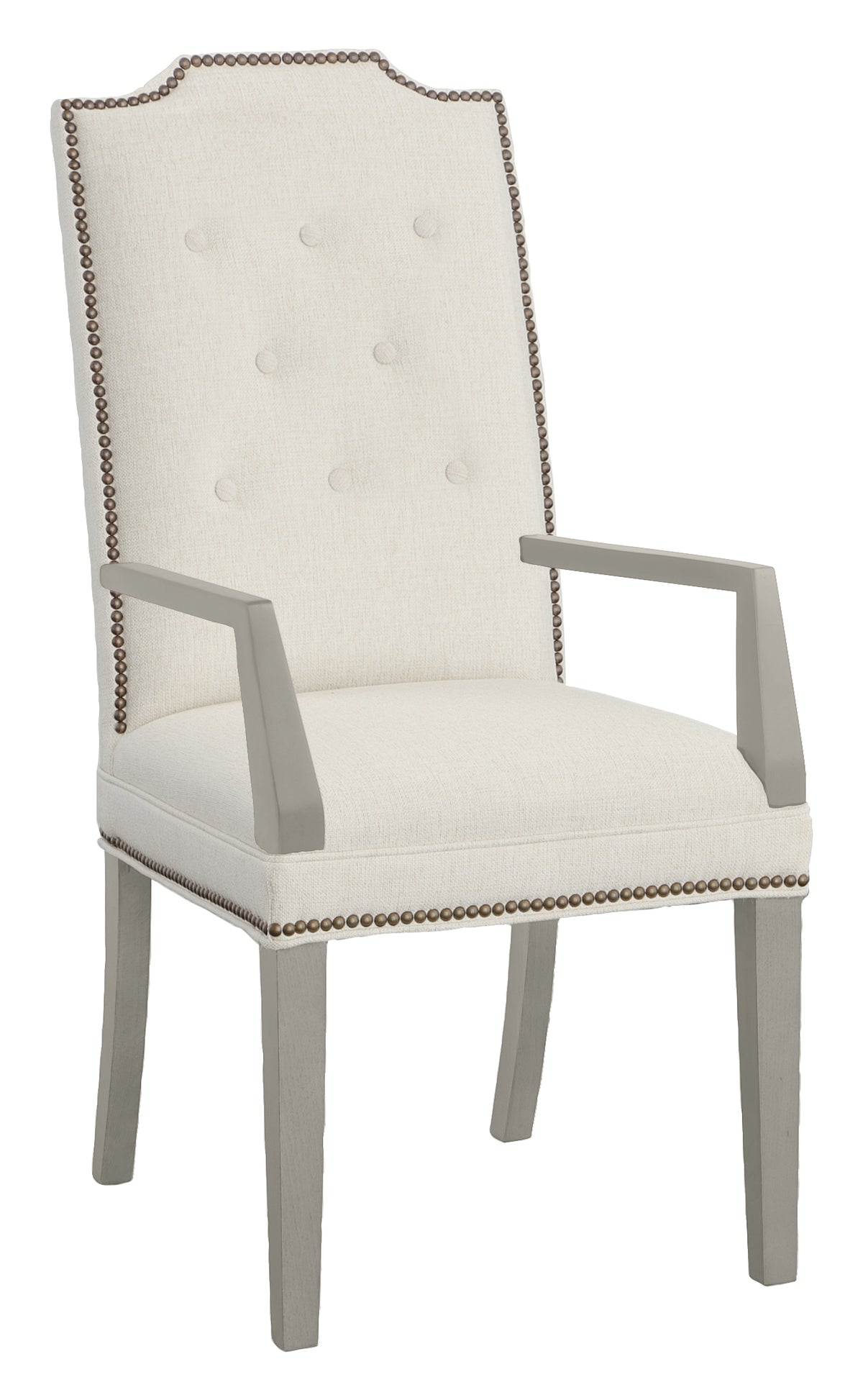 Empire Tall Button Back Leather Arm Chair (L-1246-04-S) - Fairfield Chair