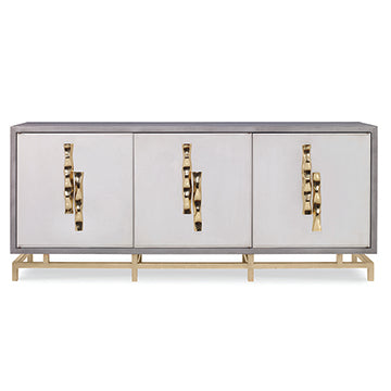 Origami Multi-Use Cabinet-Ash Grey/Linen — Ash Grey / Linen