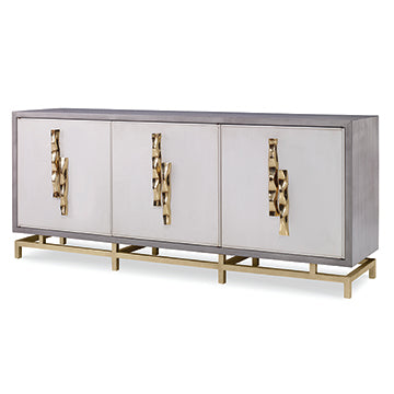 Origami Multi-Use Cabinet-Ash Grey/Linen — Ash Grey / Linen