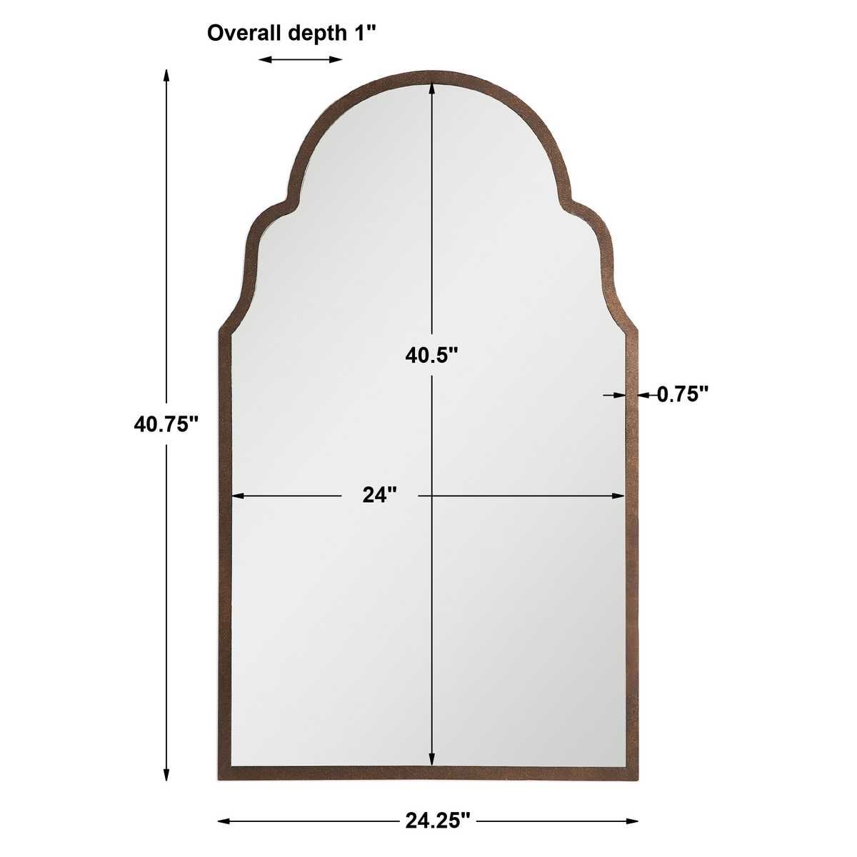 Brayden Arch Mirror, Bronze – Mirrors by Uttermost | Sutter & Vale