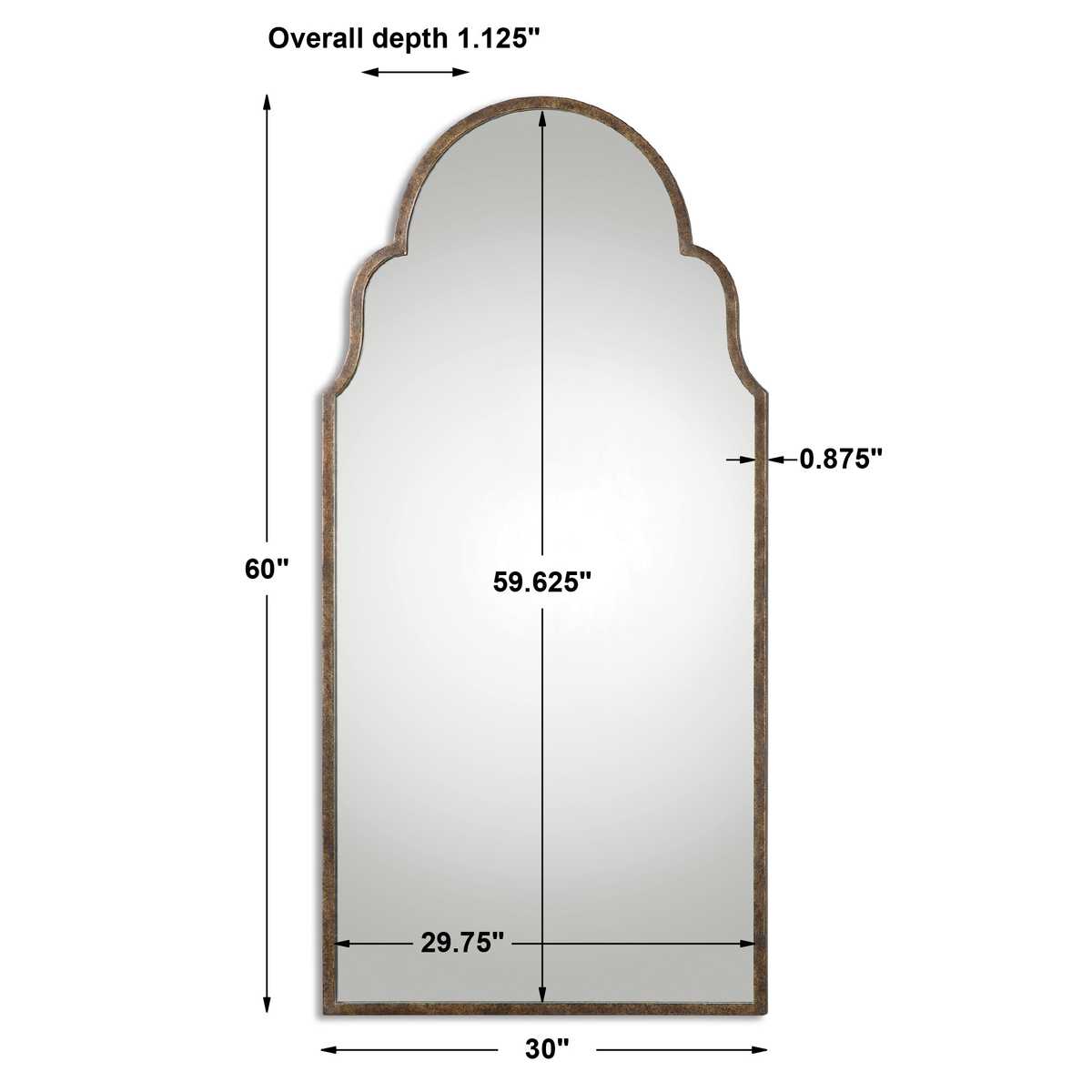Brayden Tall Arch Mirror, Bronze