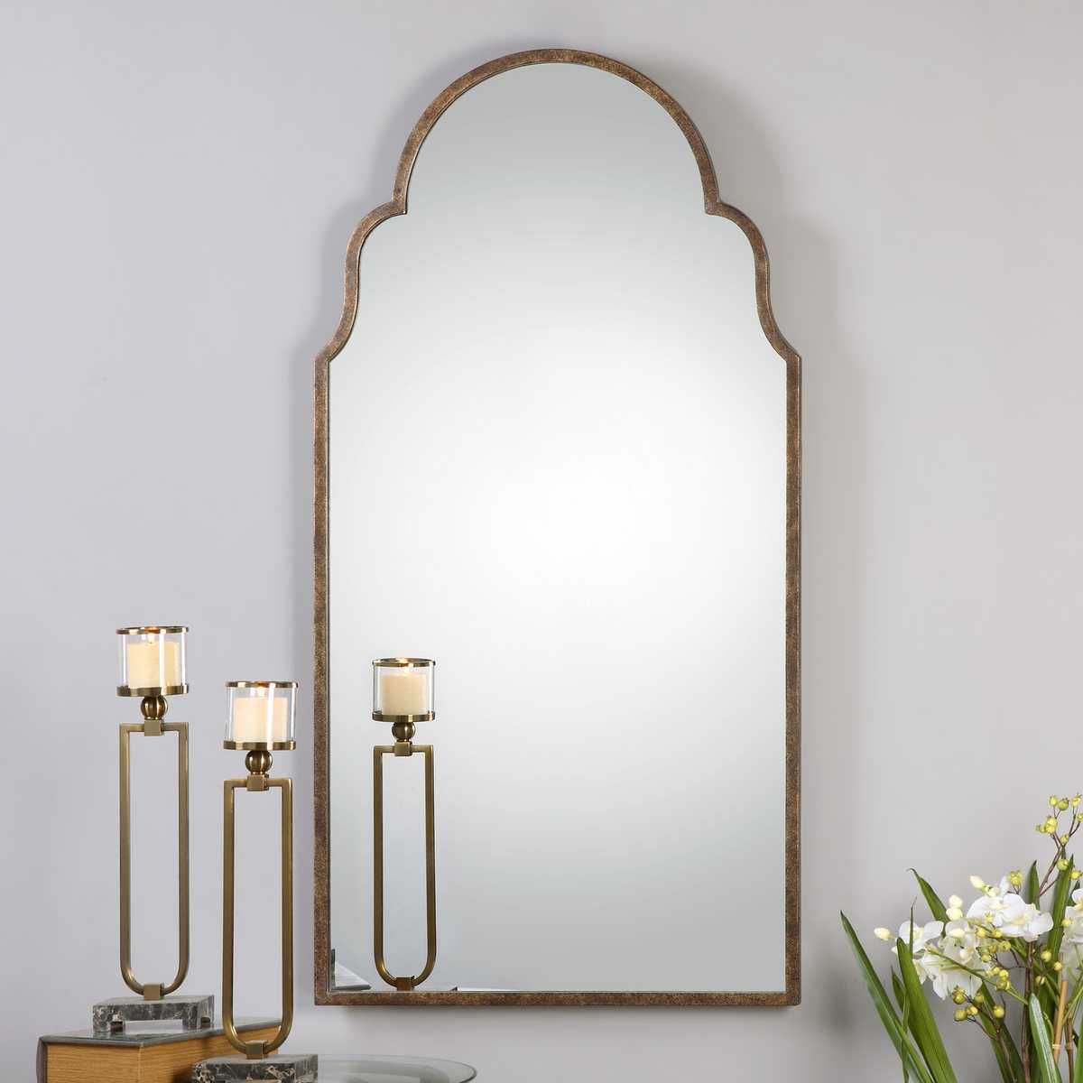Brayden Tall Arch Mirror, Bronze – Mirrors by Uttermost | Sutter & Vale