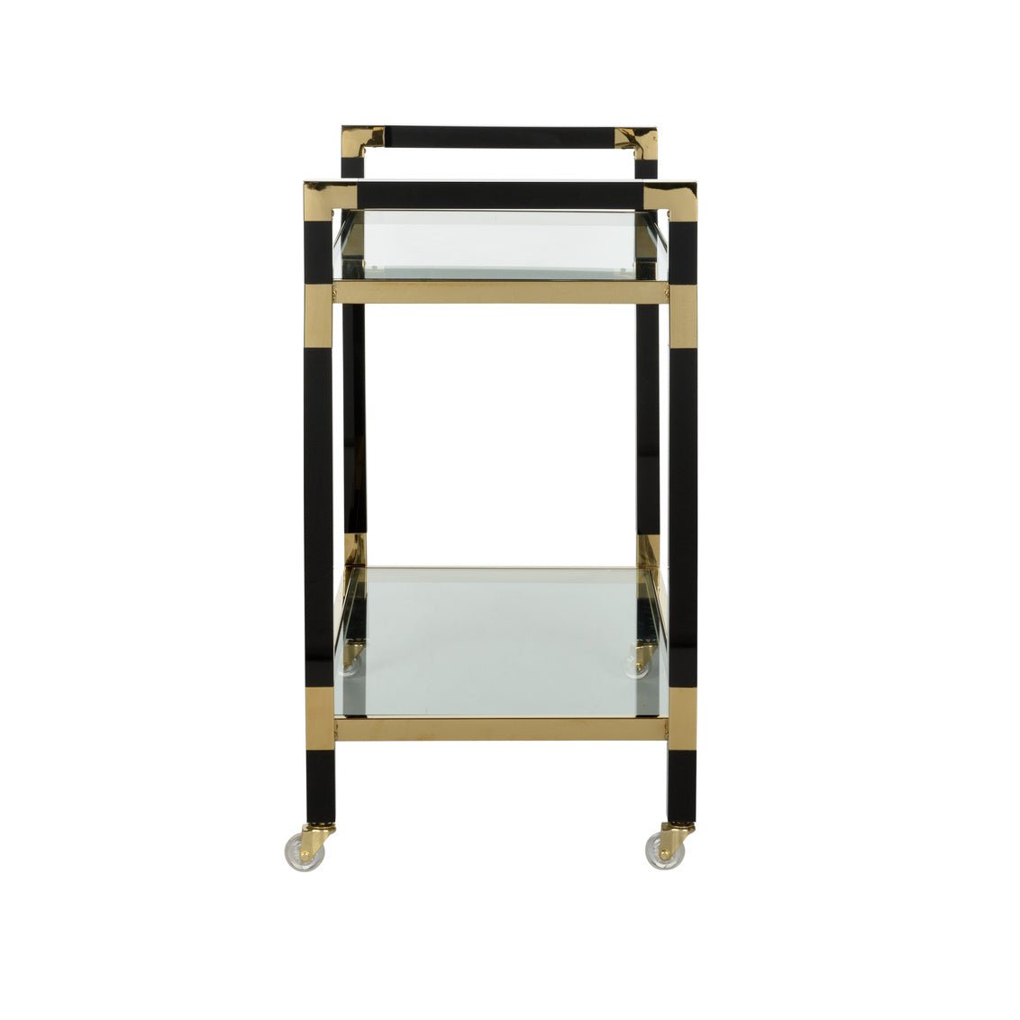 Acrylic Bar Cart - Black/Brass in 35 / Acrylic - Chelsea House