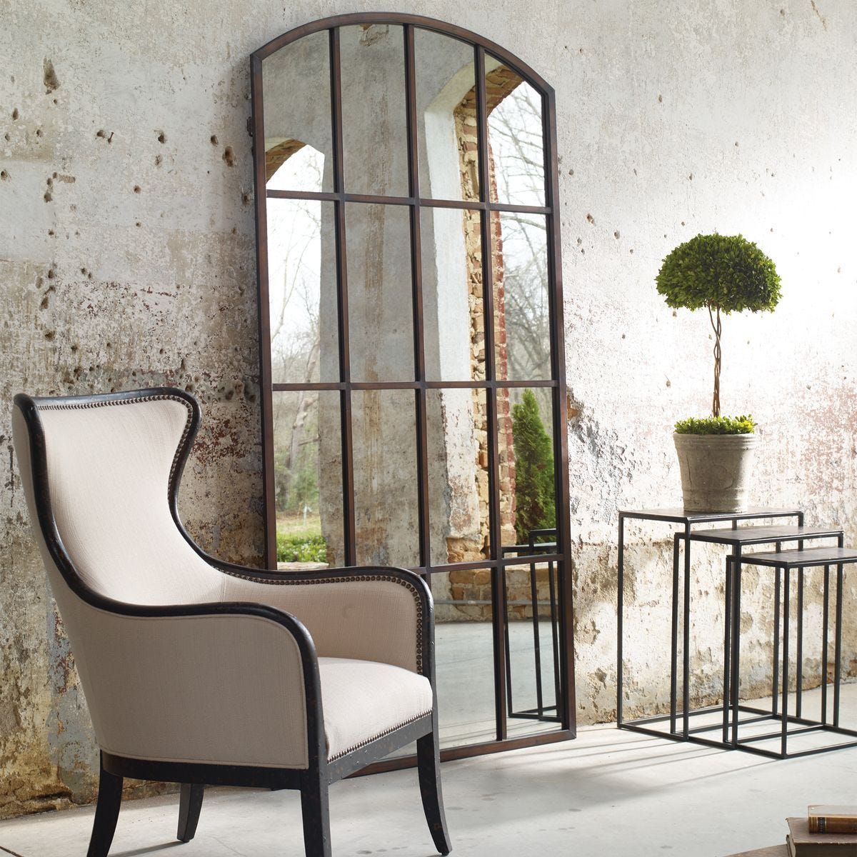 Amiel Large Arch Mirror, Bronze – Mirrors by Uttermost | Sutter & Vale