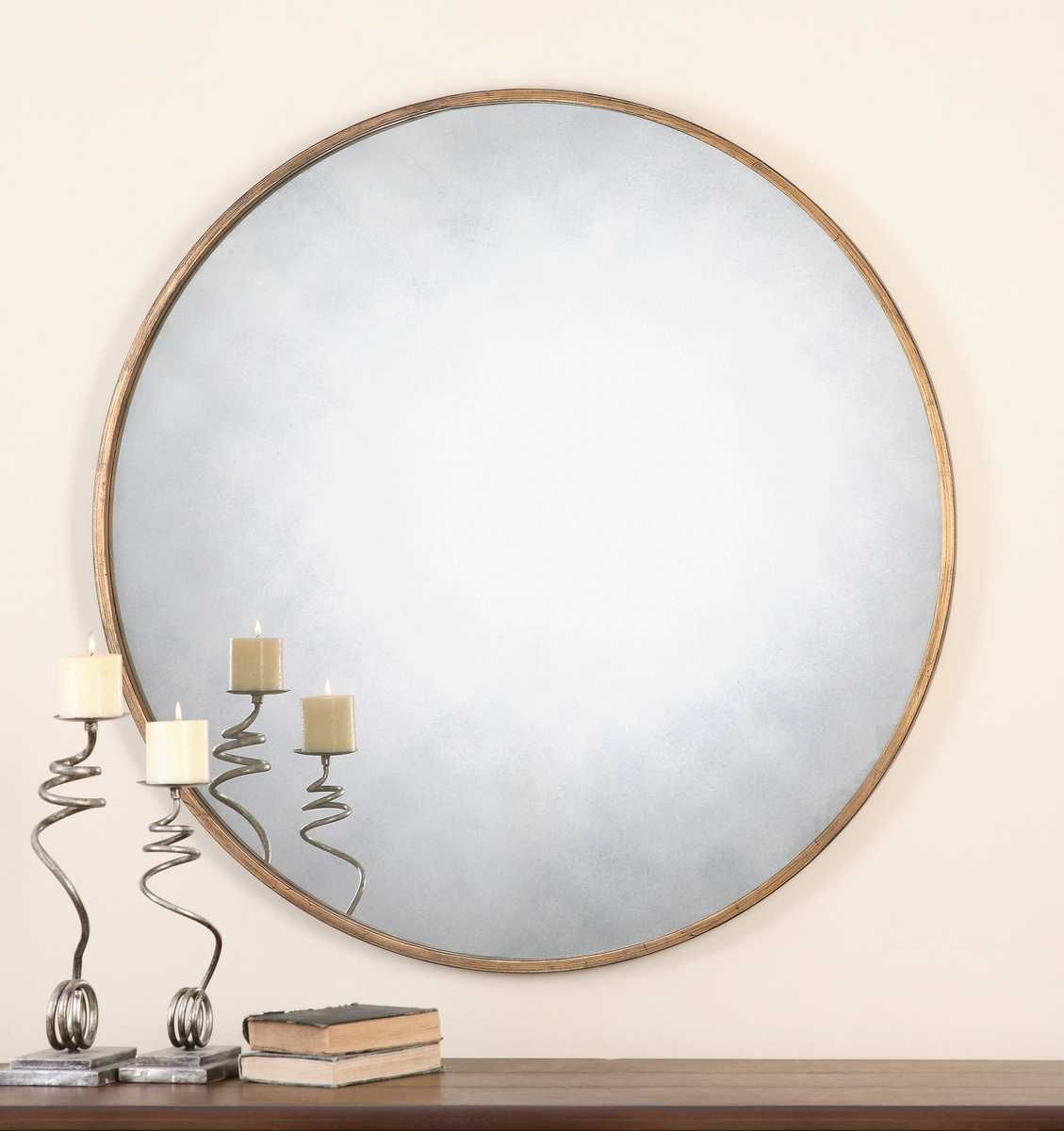 Junius Round Mirror, Gold – Mirrors by Uttermost | Sutter & Vale