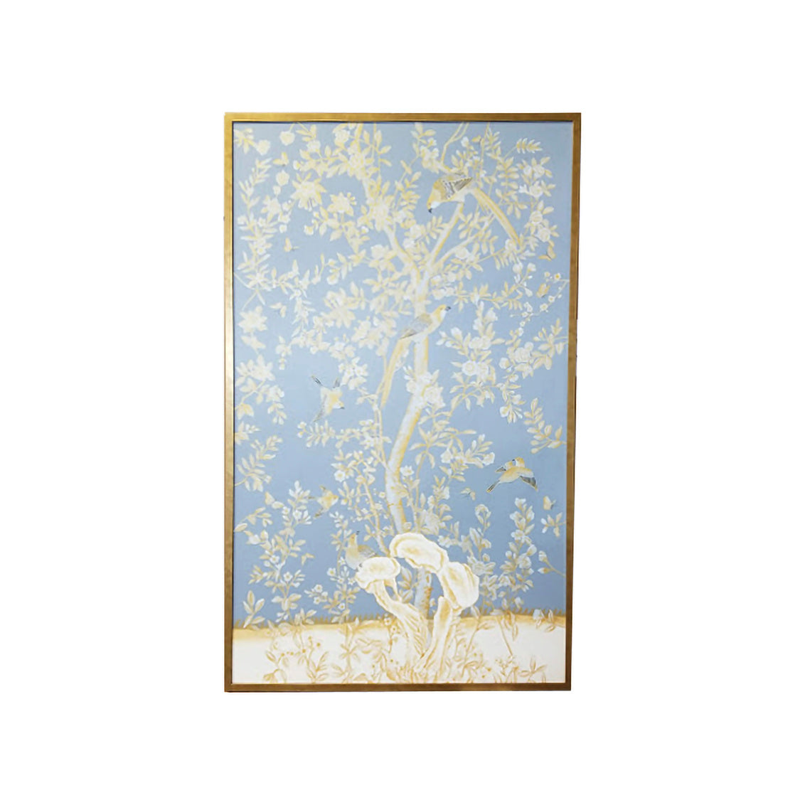 Phila Panel-Blue/Gold-A in 61.25h x 37.25w x 1.25d / Silk - Chelsea House