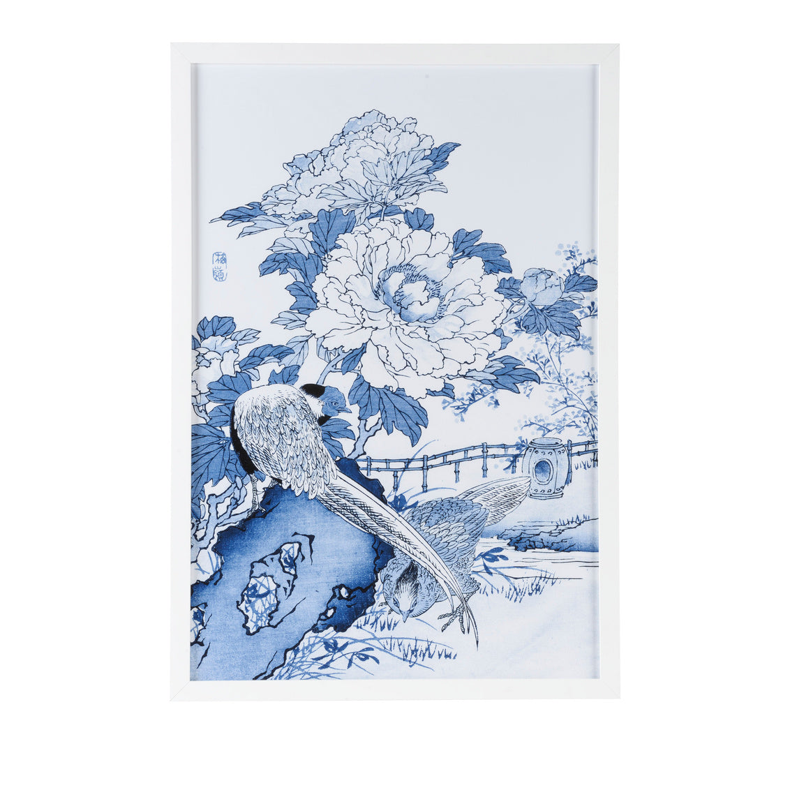 Blue And White Asian Garden II in 51h x 35w x 1.25d / Giclee - Chelsea House