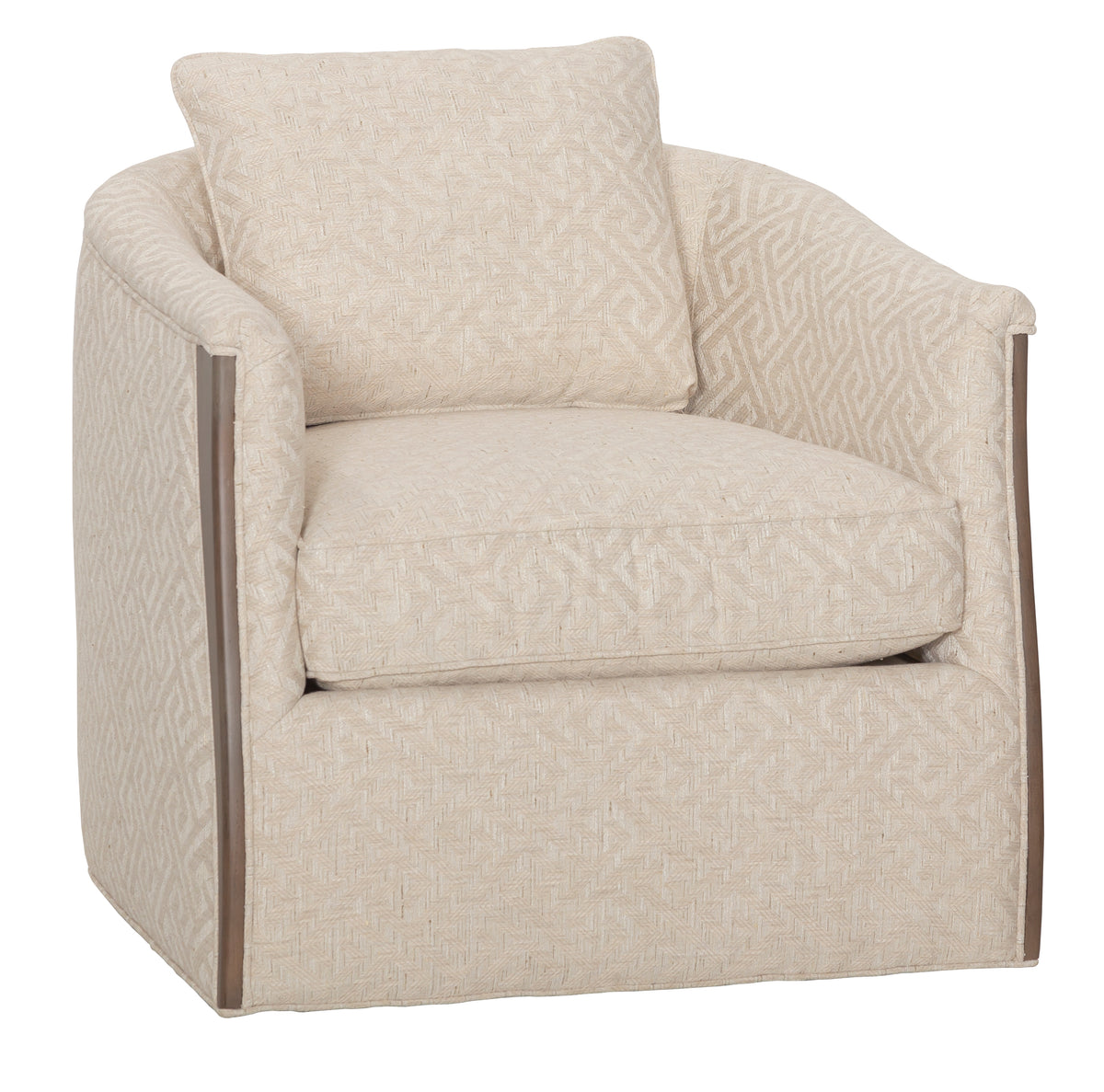 De Long Leather Swivel Chair (L-1487-31) - Fairfield Chair