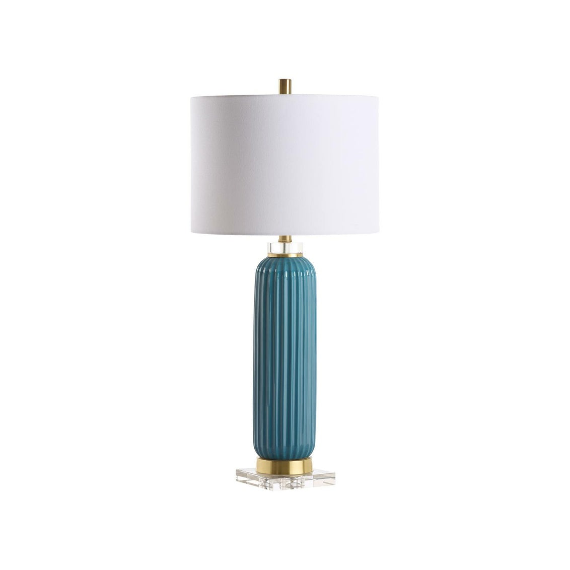 Samuel Ceramic Lamp - Blue in Blue Green Glaze / Ceramic/Porcelain - Chelsea House