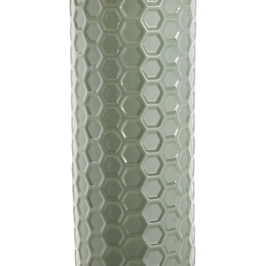 April Honeycomb Lamp - Green in Green Glaze / Ceramic/Porcelain - Chelsea House