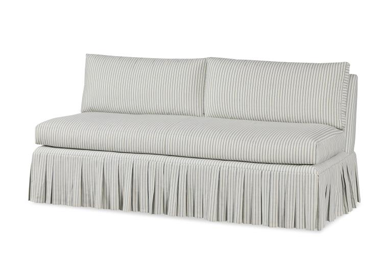 Claude 72" Boxed Pleated Settee
