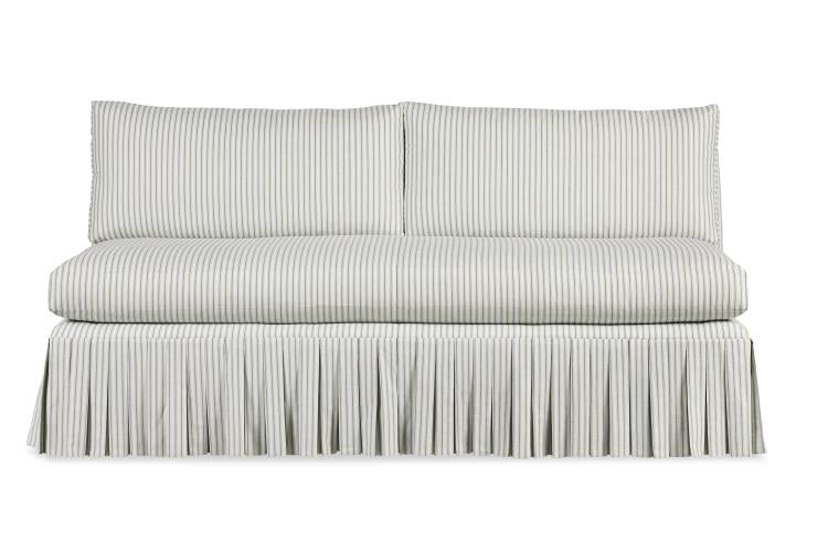 Claude 72" Boxed Pleated Settee