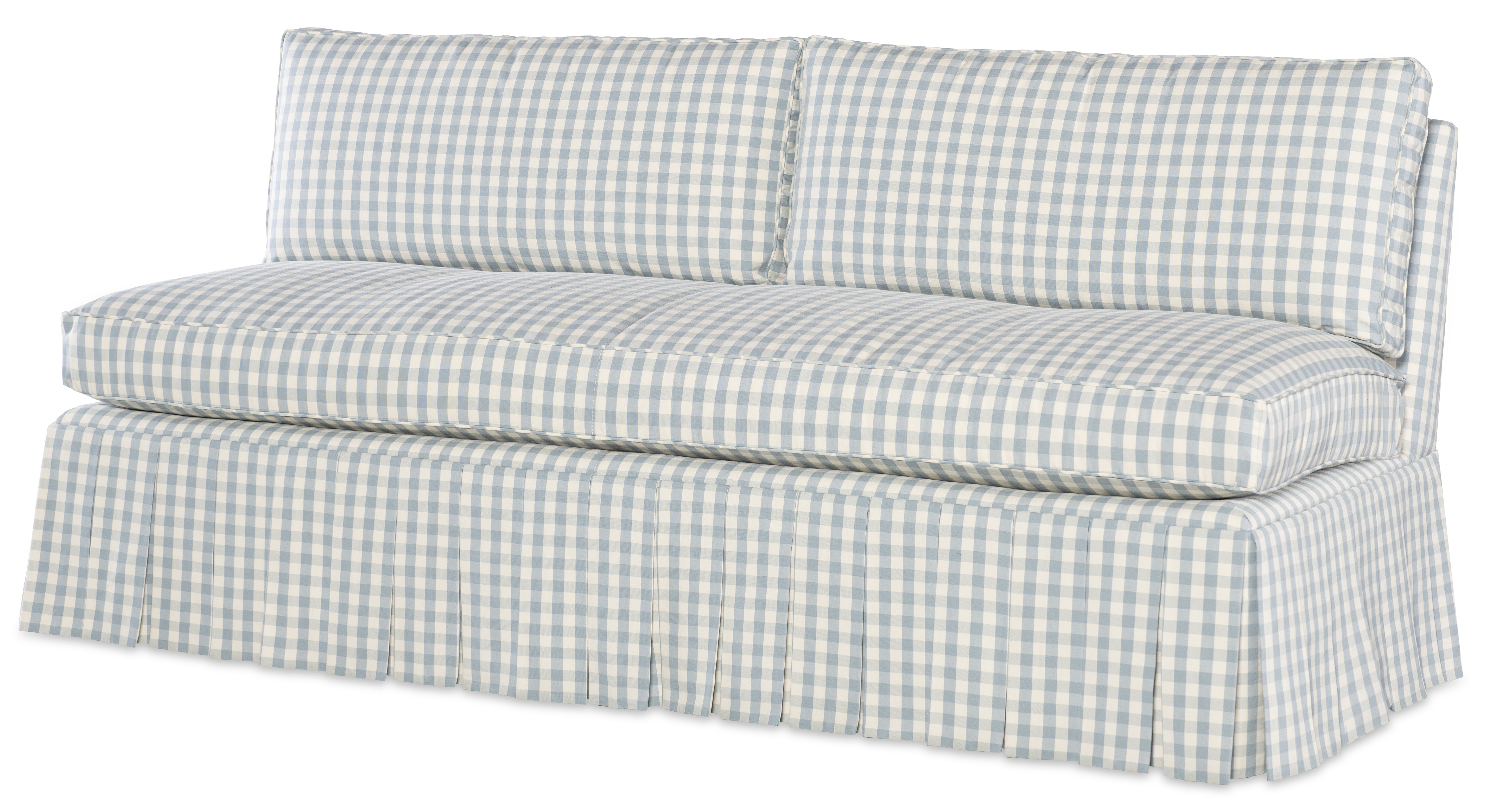 Claude 54" Boxed Pleated Settee
