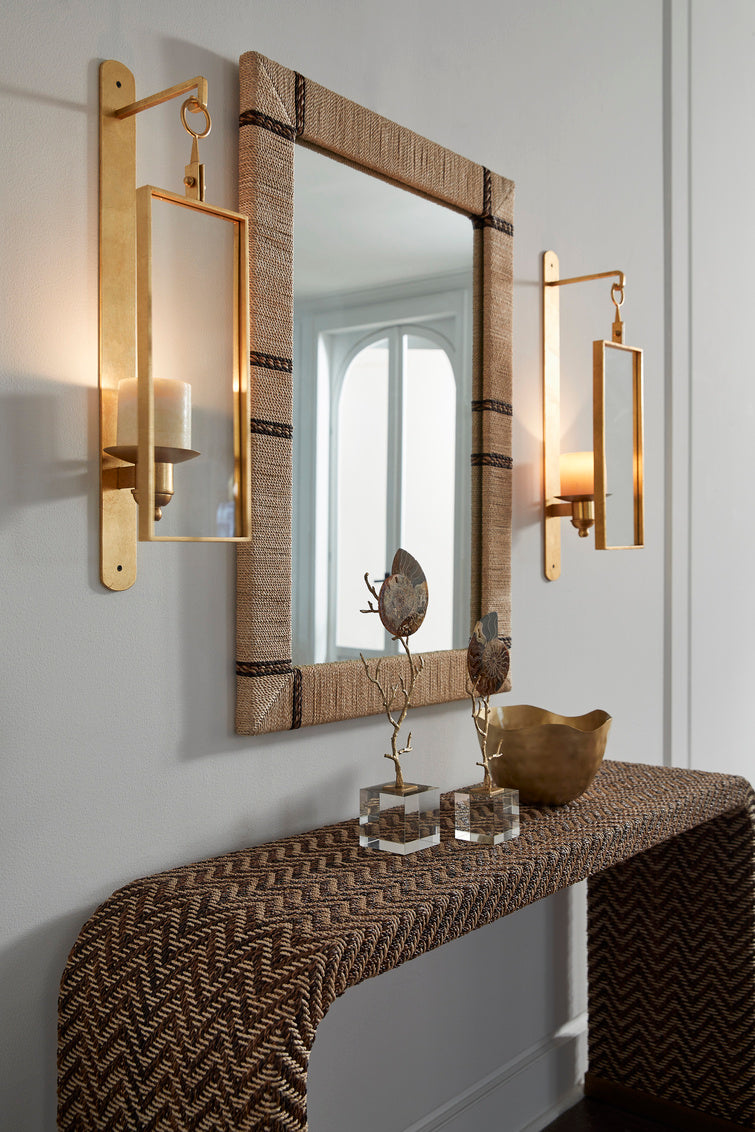 Newton Mirror in 42 / Raffia - Chelsea House