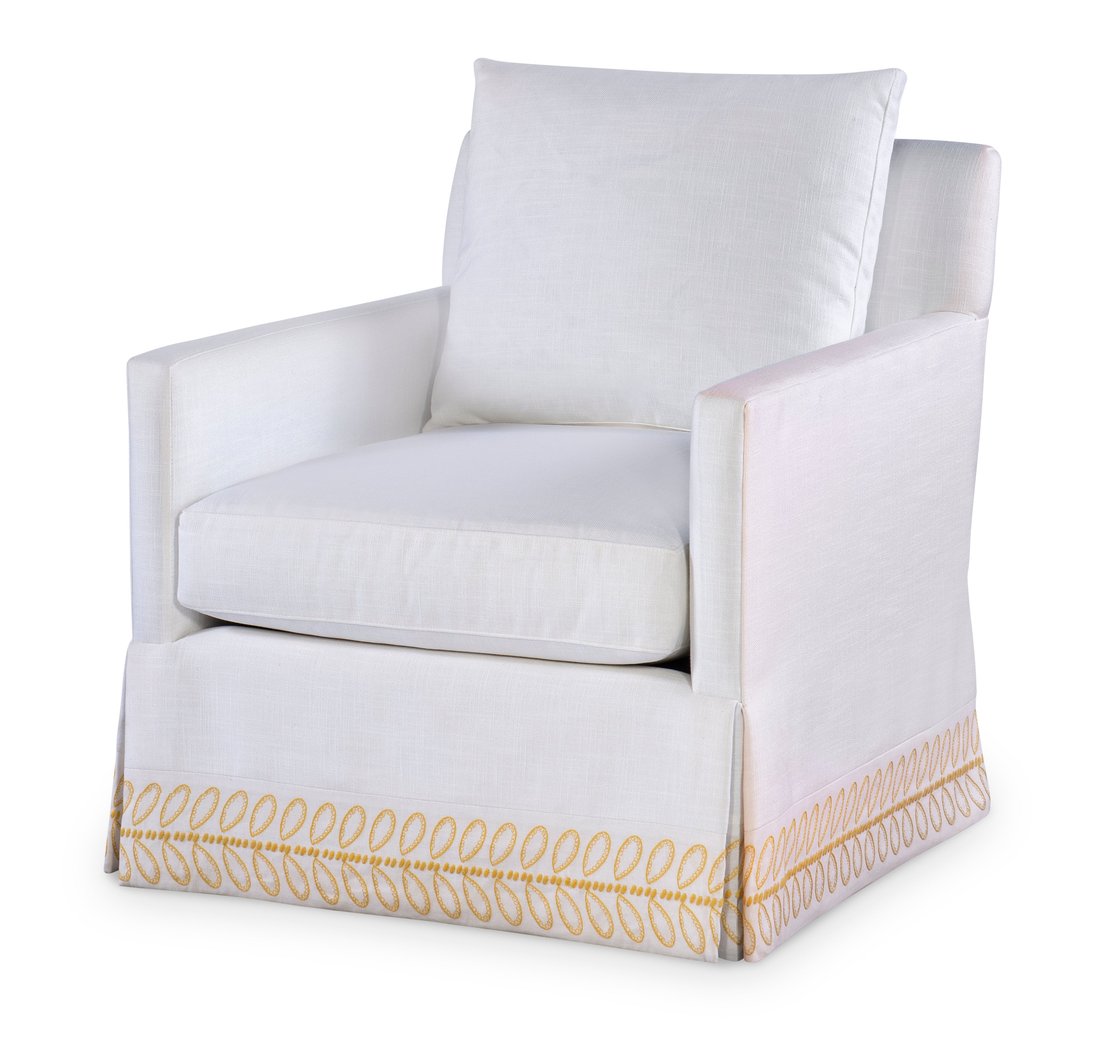 Mason Skirted Swivel Chair
