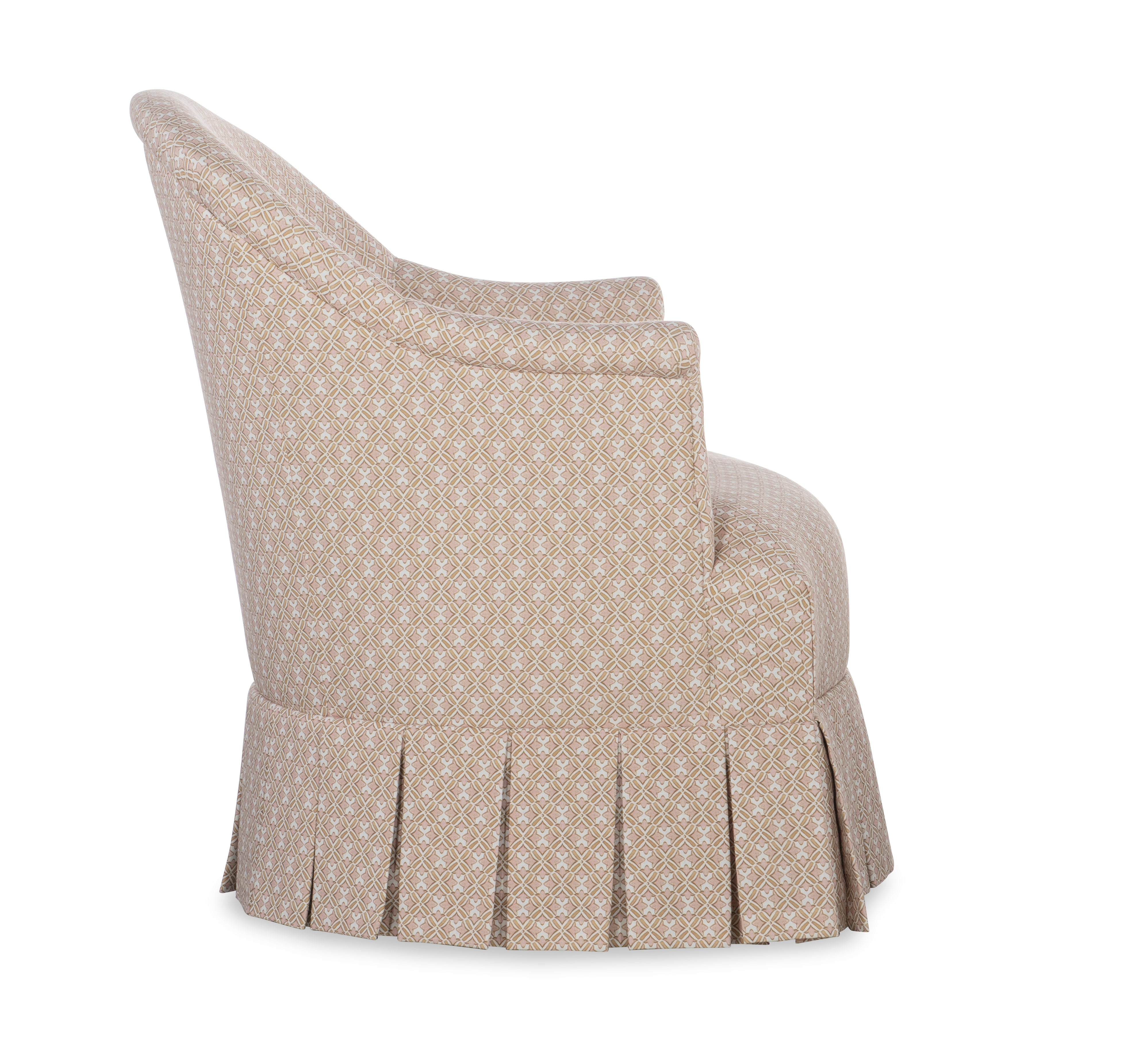 Romain Skirted Swivel Chair