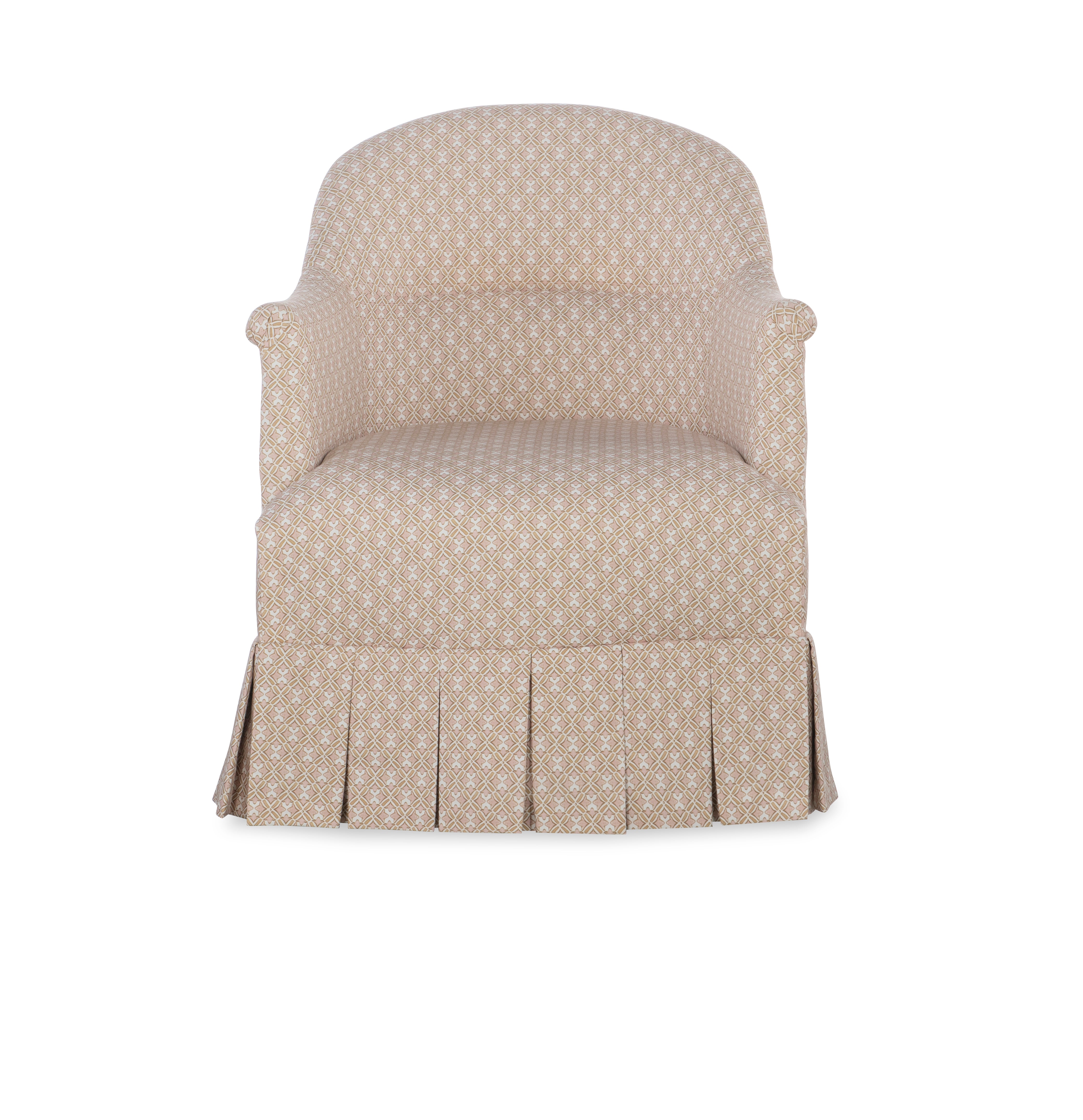 Romain Skirted Swivel Chair