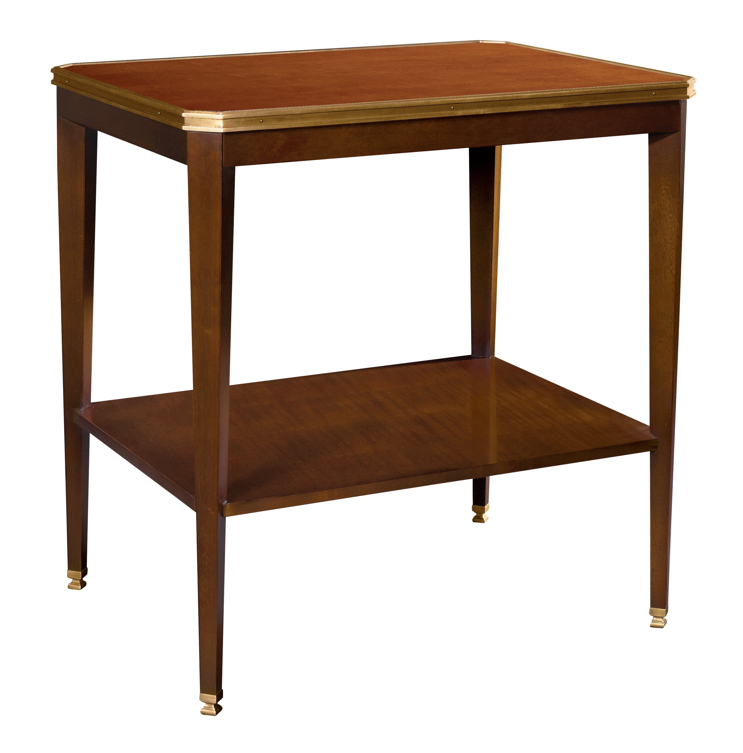 AUSTELL SIDE TABLE WITH WOOD TOP in Mahogany Solids, Anegre Veneers - Hickory Chair