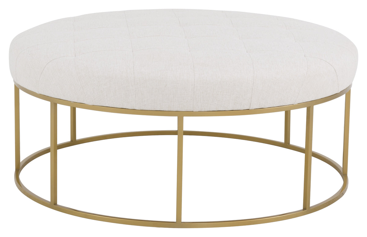 Soren Leather Round Ottoman (L-1613-20-6) - Fairfield Chair