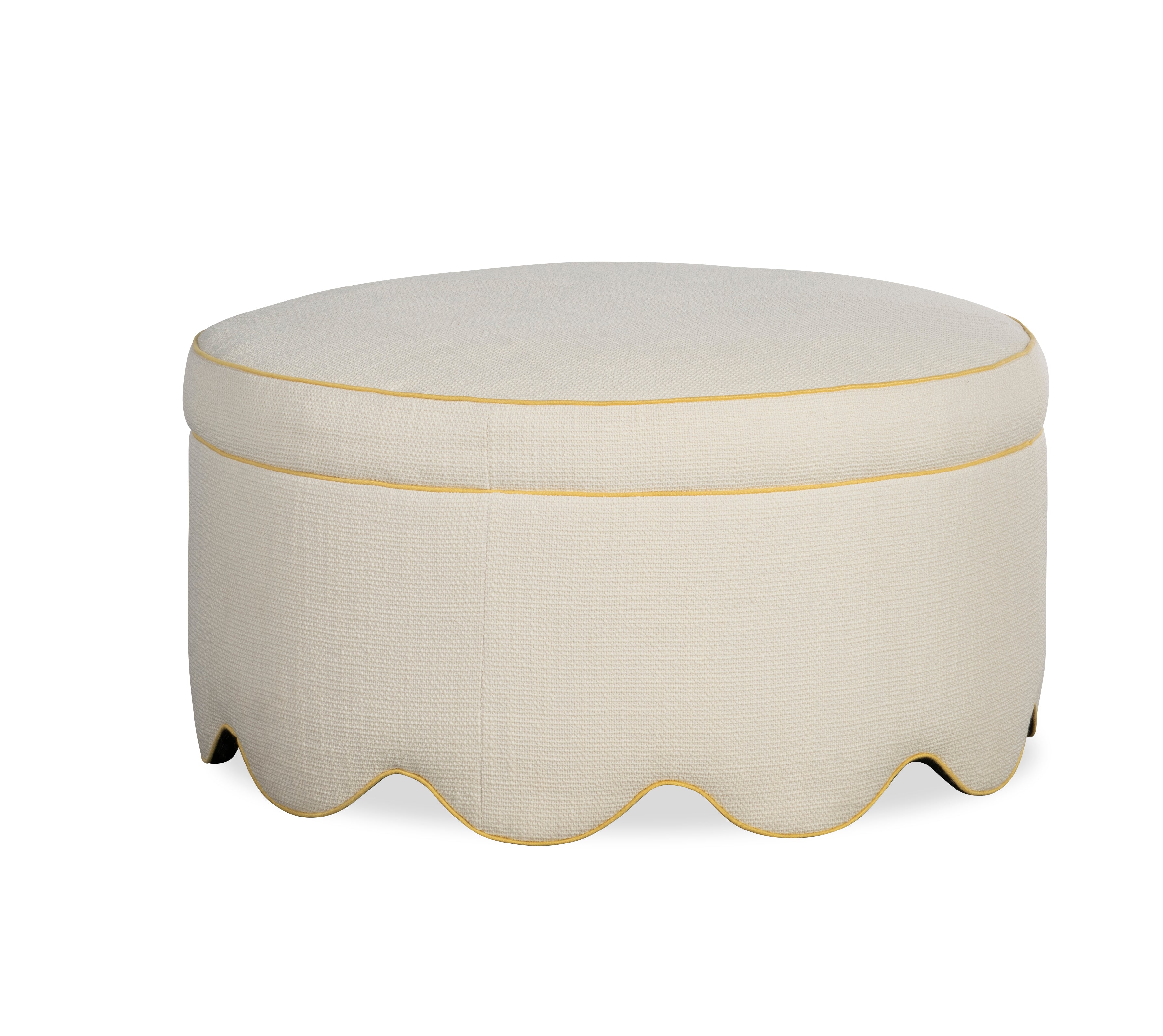 Suzie Scalloped Cocktail Ottoman