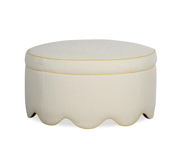 Suzie Scalloped Cocktail Ottoman