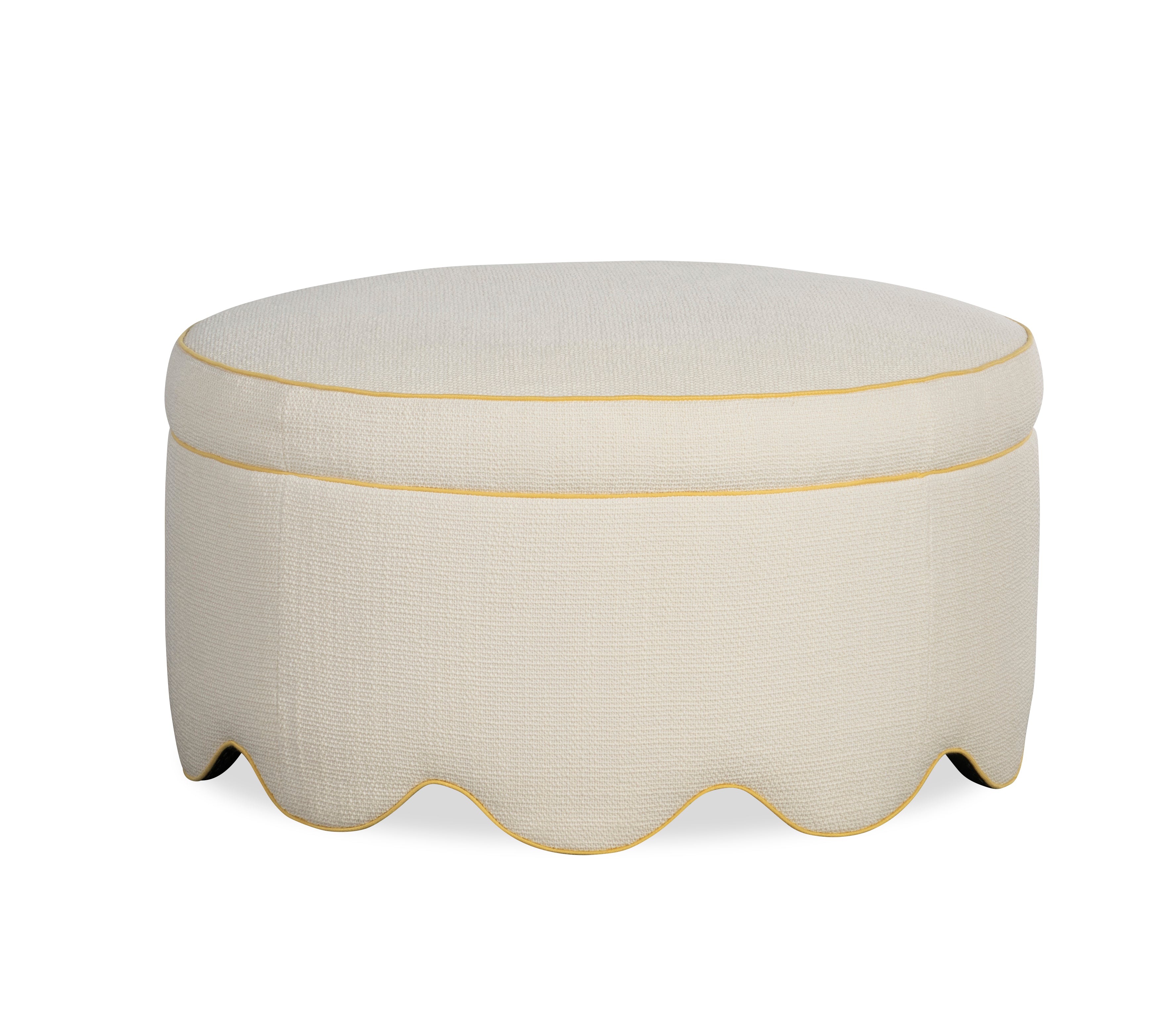 Suzie Scalloped Cocktail Ottoman