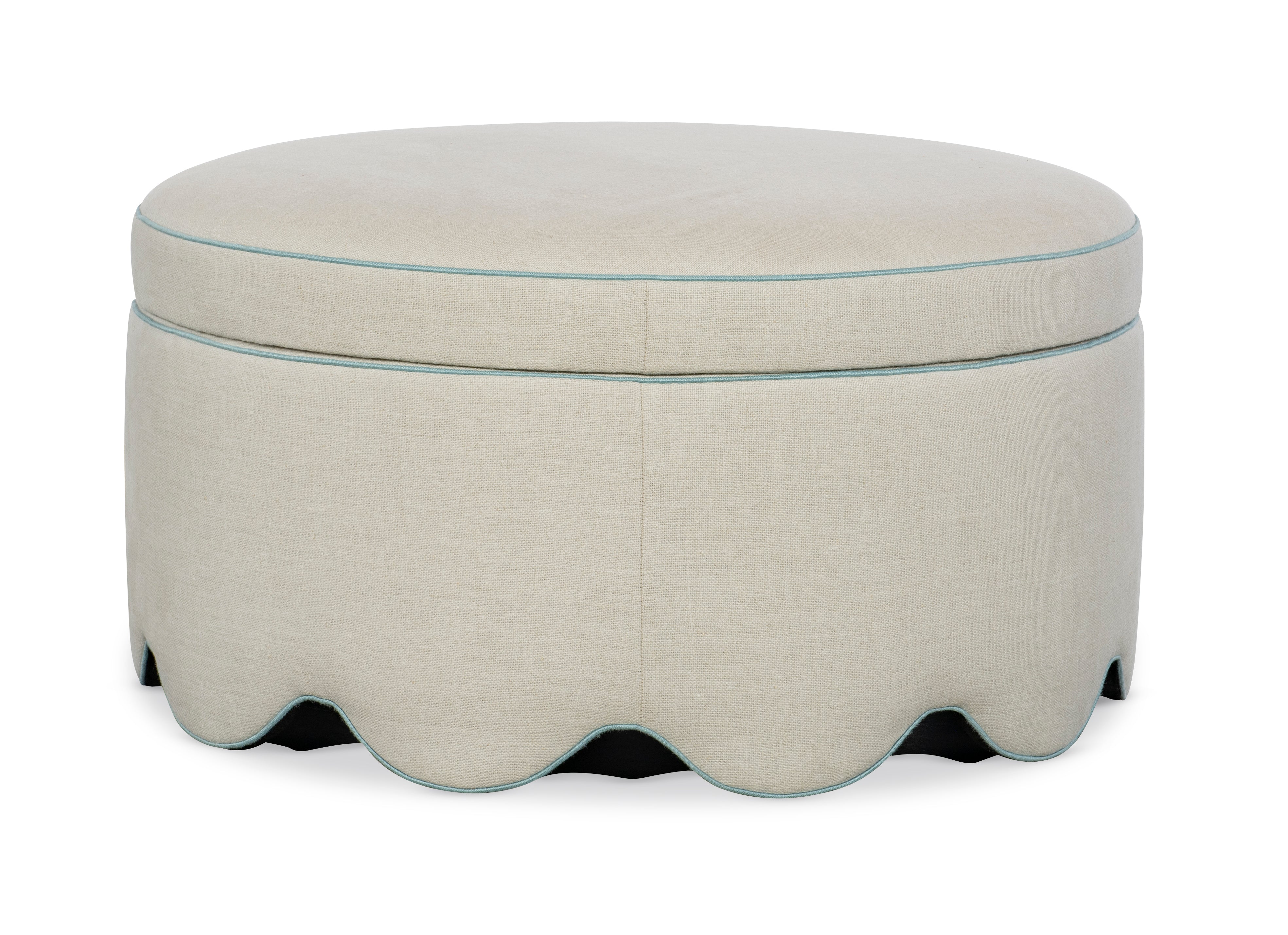 Suzie Scalloped Storage Ottoman