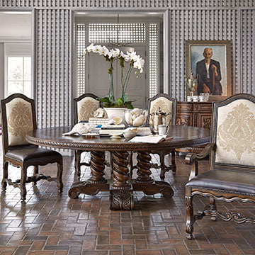 Castilian Round Dining Table - 86" – Ambella Home